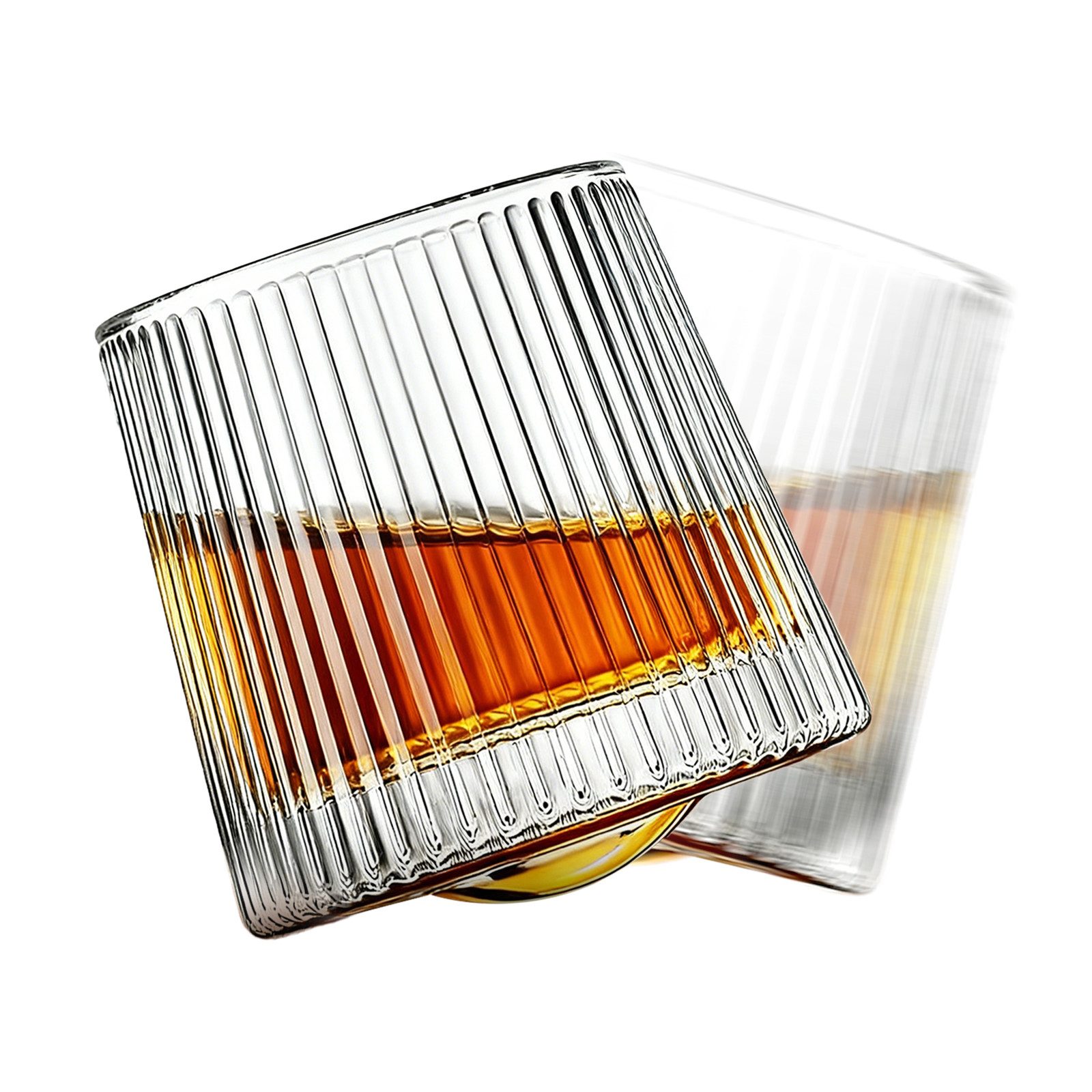 Fine Life Pro Glas Rillen-Whiskybecher – 280 ml, 6-tlg., Optisches Highlight mit stabiler Glasqualität