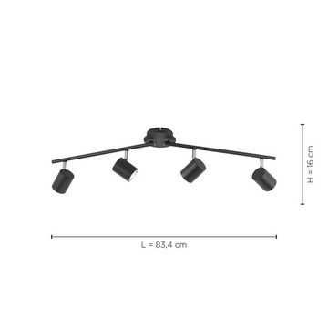 JUST LIGHT LED Deckenleuchte TARIK, LED wechselbar, Warmweiß, LED