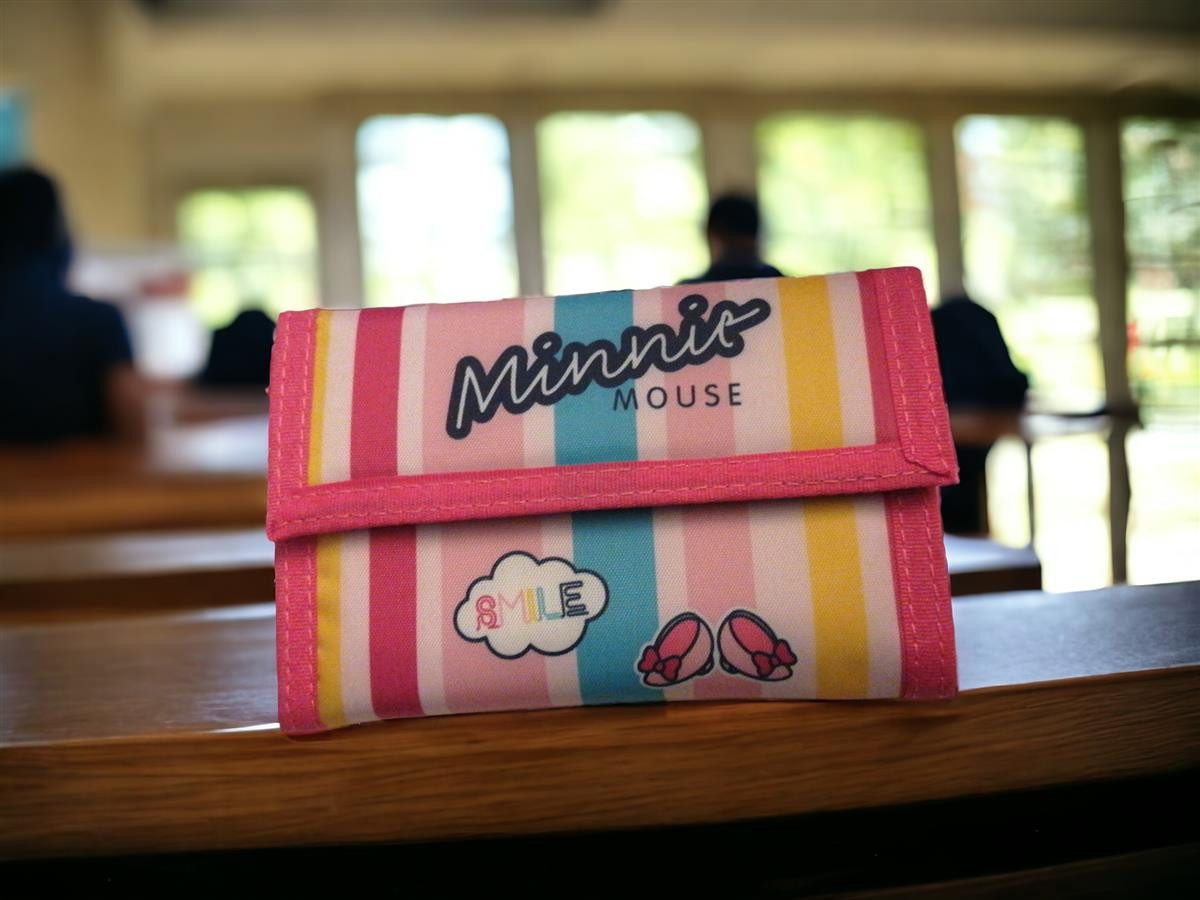 Disney Minnie Mouse Geldbörse Geldbörse / Kinder- Portemonnaie Minnie Maus mit Schriftzug
