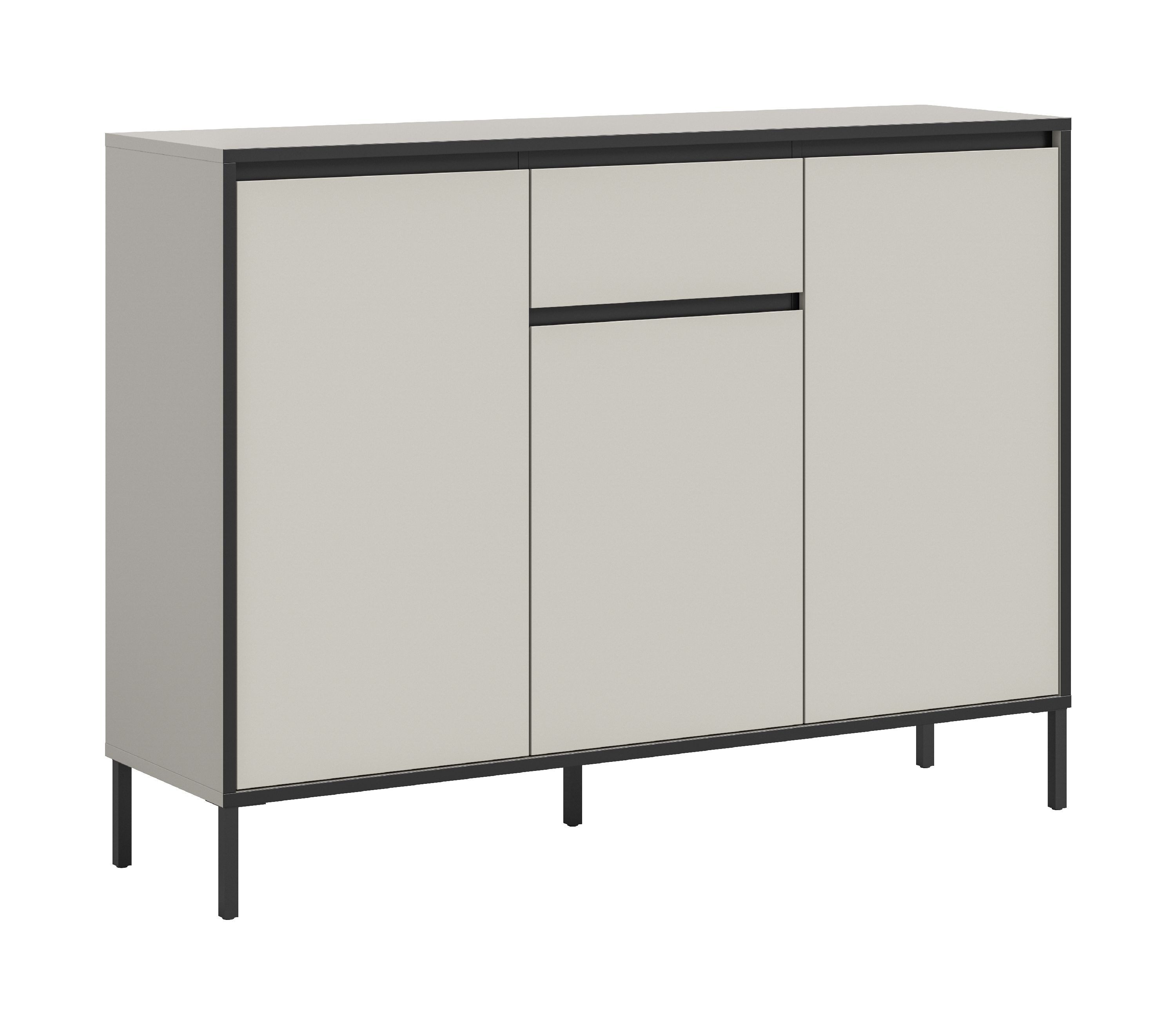 xonox.home Kommode Tron, Kaschmir Nachbildung Melamin beschichtet modern 136x101x38 cm