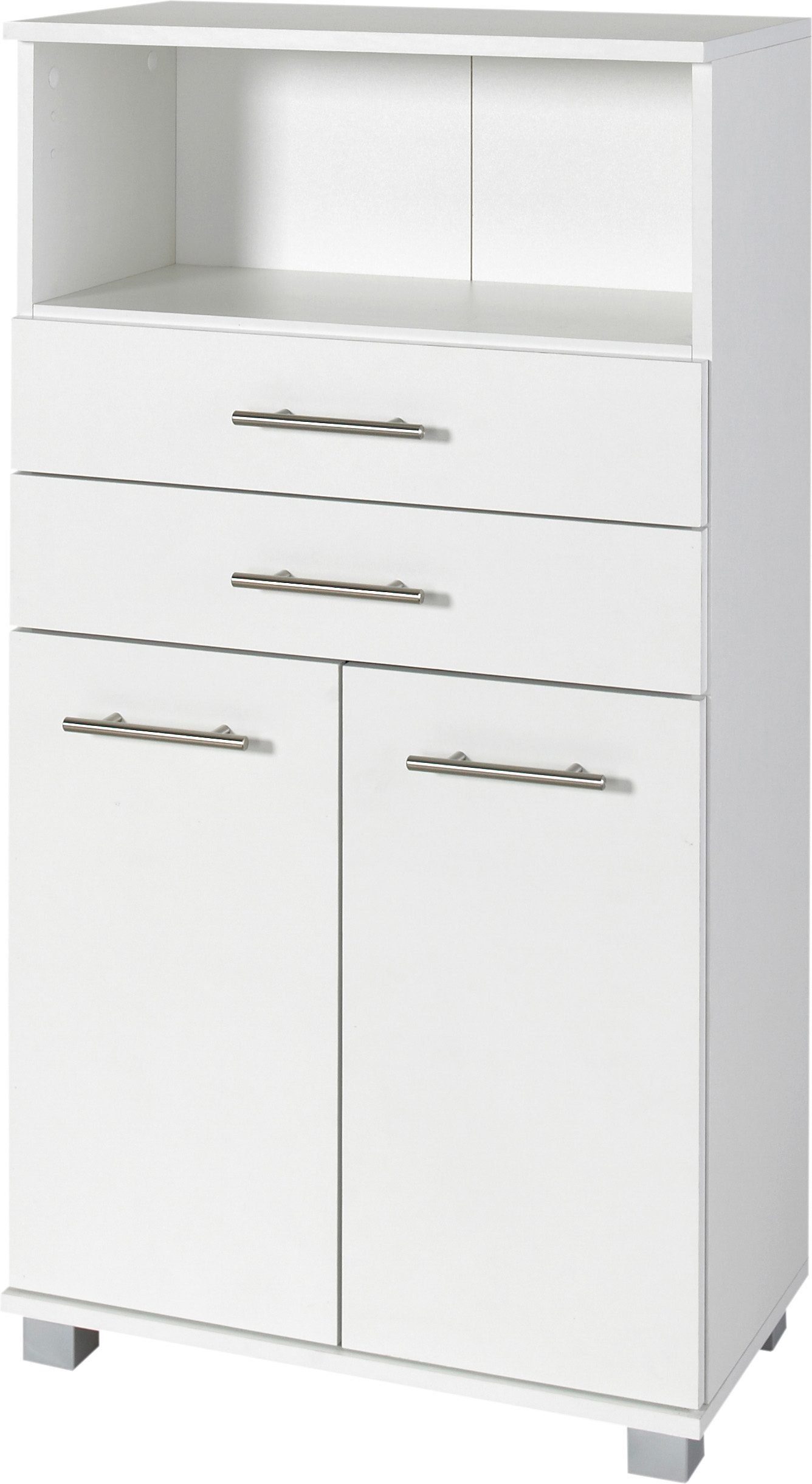 Schildmeyer Midischrank Palermo Breite 60 cm, verstellbarer Einlegeboden, Metallgriffe, 2 Schubkästen