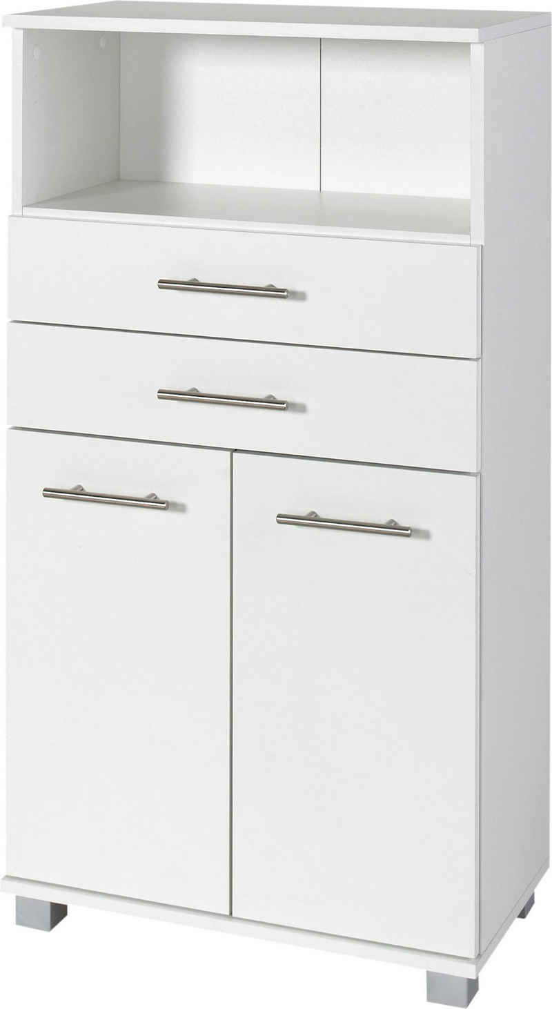 Schildmeyer Midischrank Palermo Breite 60 cm, verstellbarer Einlegeboden, Metallgriffe, 2 Schubkästen