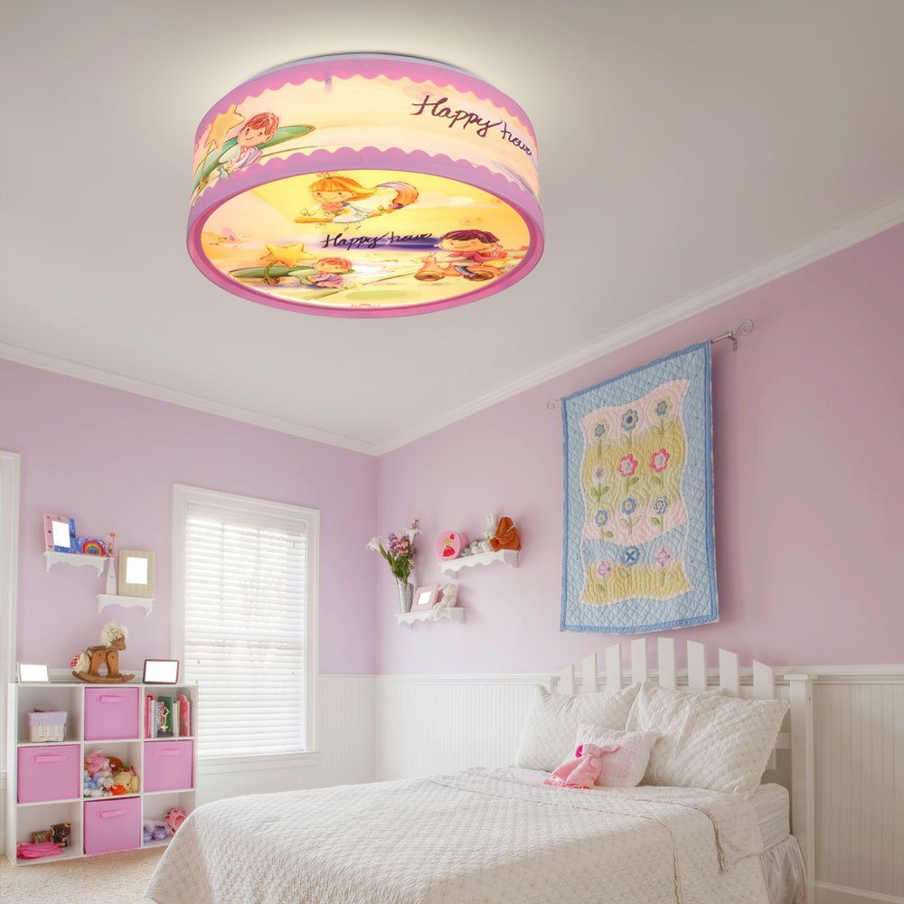 Leuchtmittel Strahler etc-shop Kinder Lampe- inklusive, bunt Mädchen Leuchte Warmweiß, Decken Dekolicht, Motiv