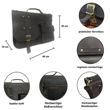 Businesstasche dr105-dr106 Leder Aktentasche, Vintage Ledertasche Businesstasche für bis 15,6 Zoll Laptop, Echtesleder Schultertasche Arbeitstasche LehrerTasche