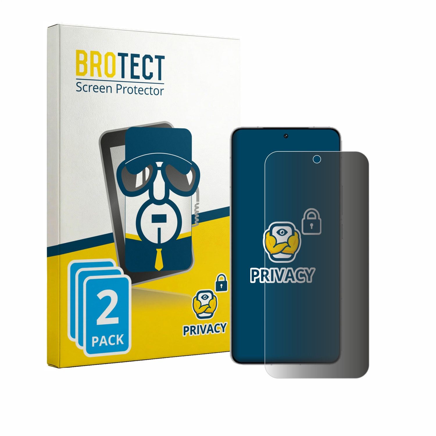 BROTECT Displayschutzfolie Sichtschutzfolie für Vivo iQOO 15, 2 Stück, Anti-Spy Privacy Sichtschutz Blickschutzfolie Blaulicht-Schutz