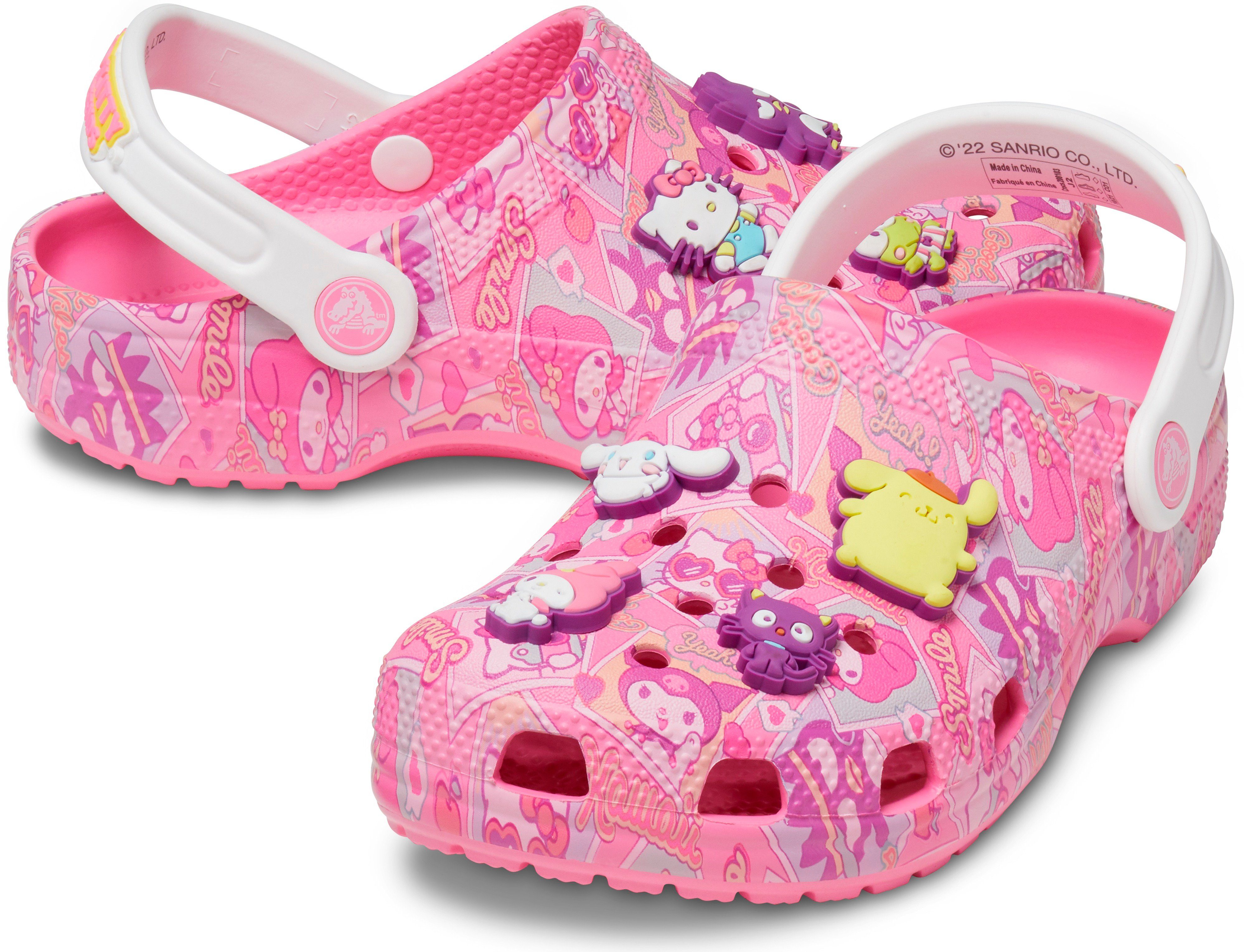 Crocs Classic Hello Kitty Clog mit Motiven Kitty Hello Hausschuh T