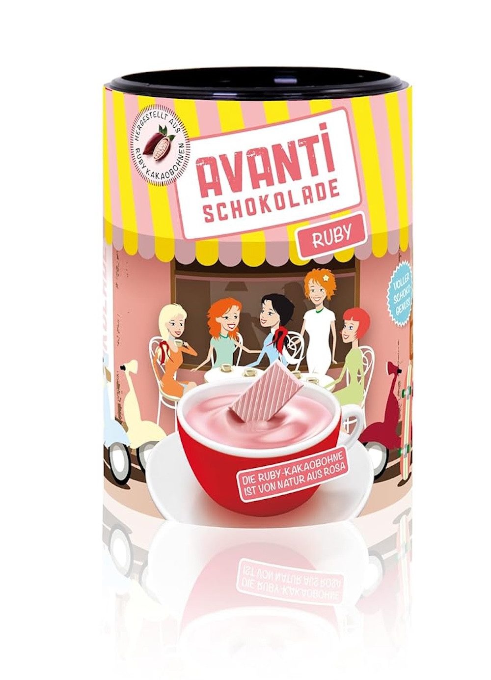 LK Trend & Style Kakao Avanti Trinkschokolade Ruby 400 g, (erinnert an saftige Himbeeren mit einer leichten Säure, ein unverwechselbares Geschmackserlebnis), ‎Natürlich, Besonderes Kakaosortiment