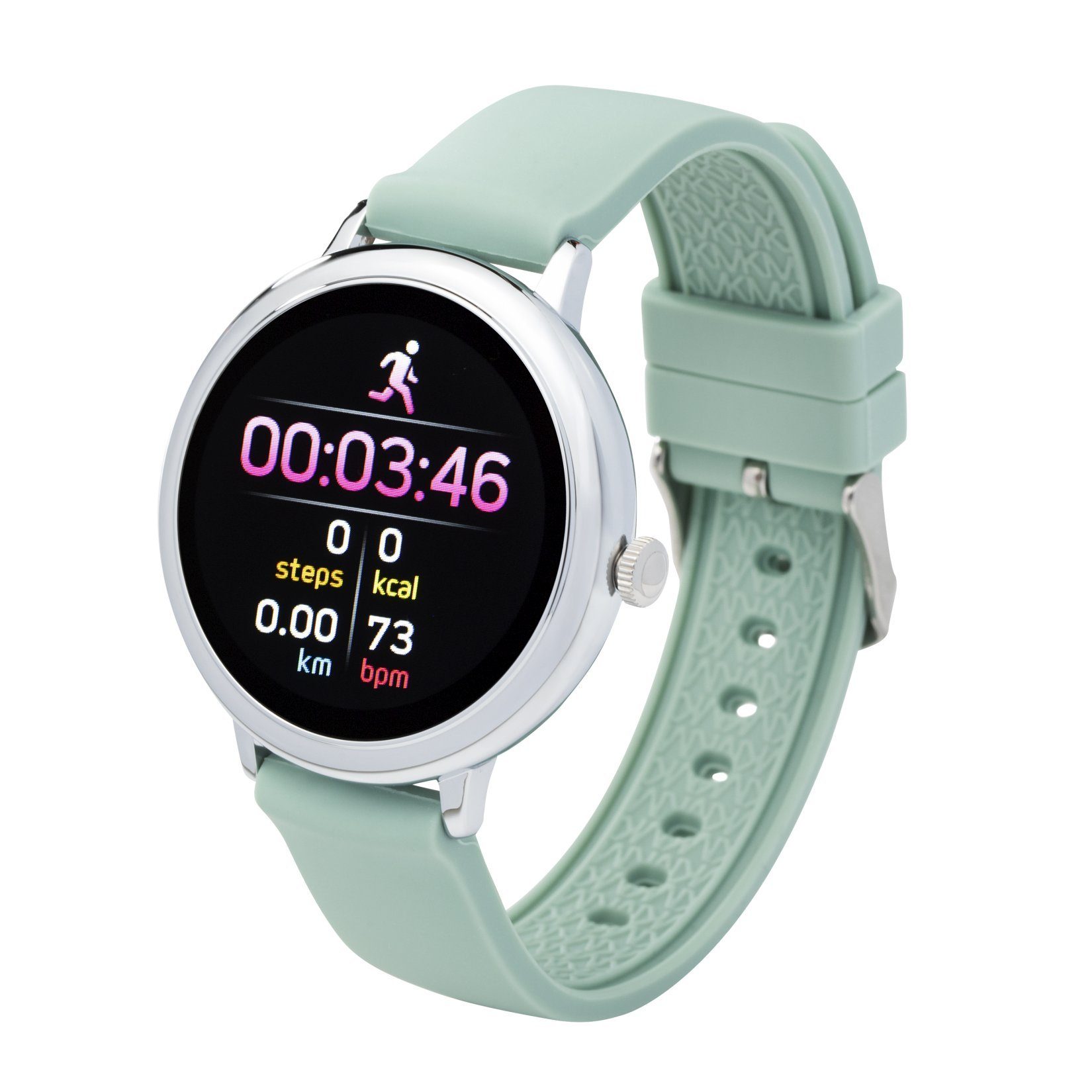 Tracker/ Multifunktionsuhr Fitness Atlanta Wechselarmband grün/ Smartwatch mit grau