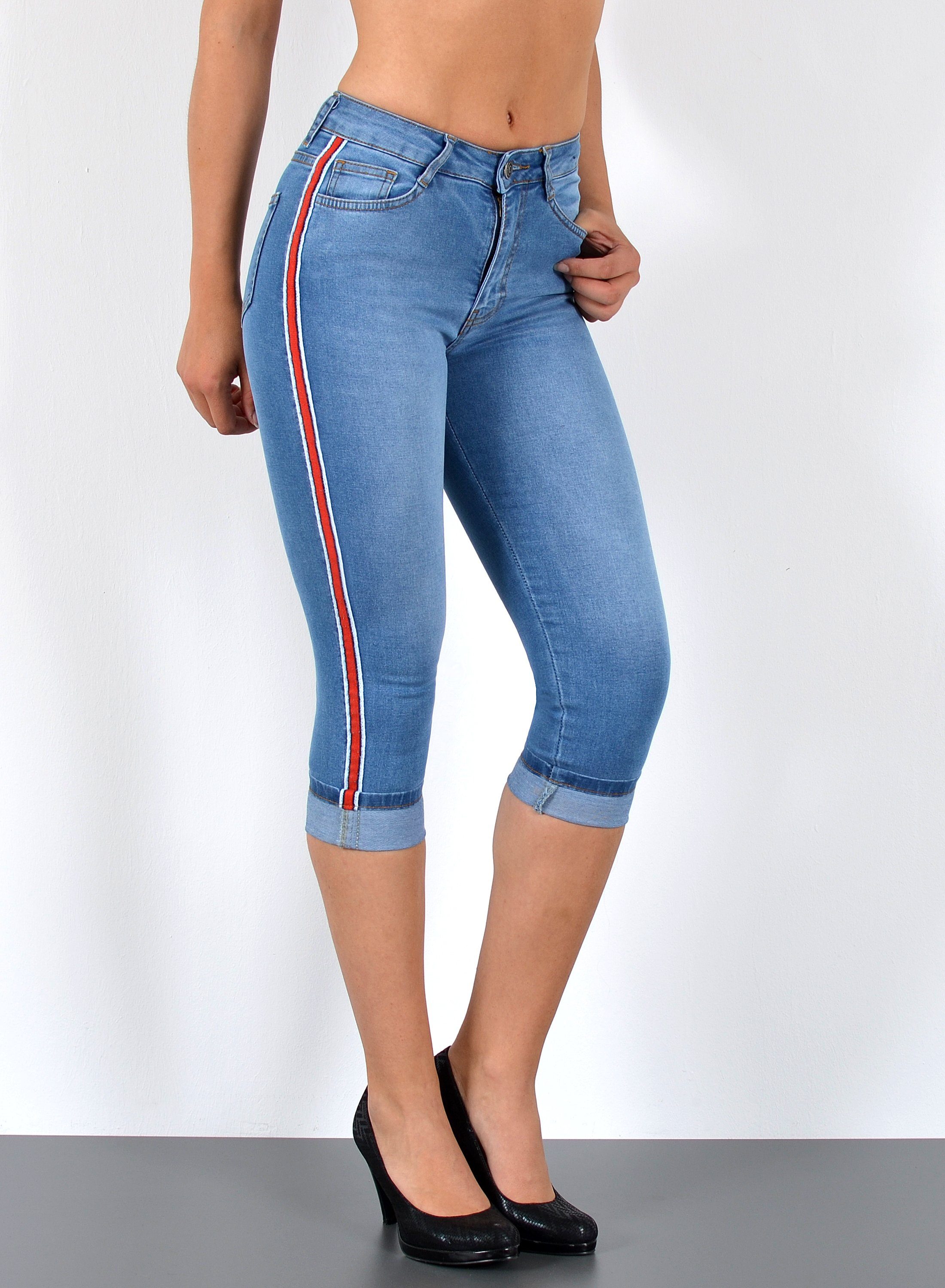 ESRA Caprijeans 3/4 Jeans Hose Capri günstig online kaufen