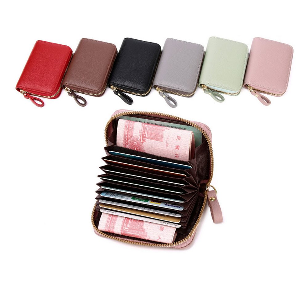 VIVIHEYDAY Mini Geldbörse Geldbörsen, Leder Geldbörse (Smart wallet mit RFID-Schutz (Men's Wallet, Mini Portemonnaie Herren,Geldbörse mit Münzfach, Slim Portmonnaie Clip, Kreditkartenetui Herren Damen mit Geldbeutel, Kartenetui Herren Damen), Kreditkarten