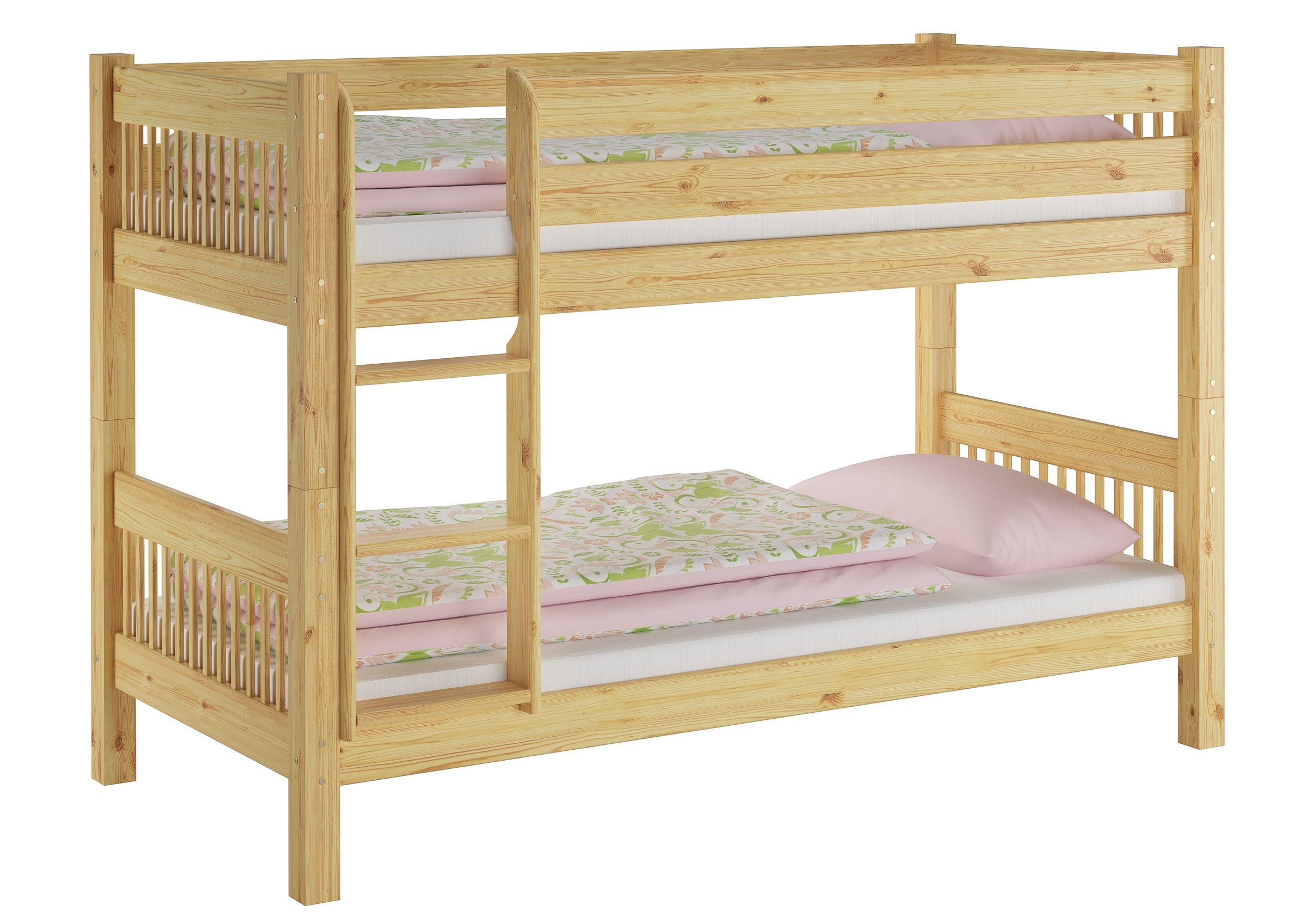 ERST-HOLZ Etagenbett Kinderstockbett 90 x 200 cm Kiefer Massiv Etagenbett Nische 70. € 460,30