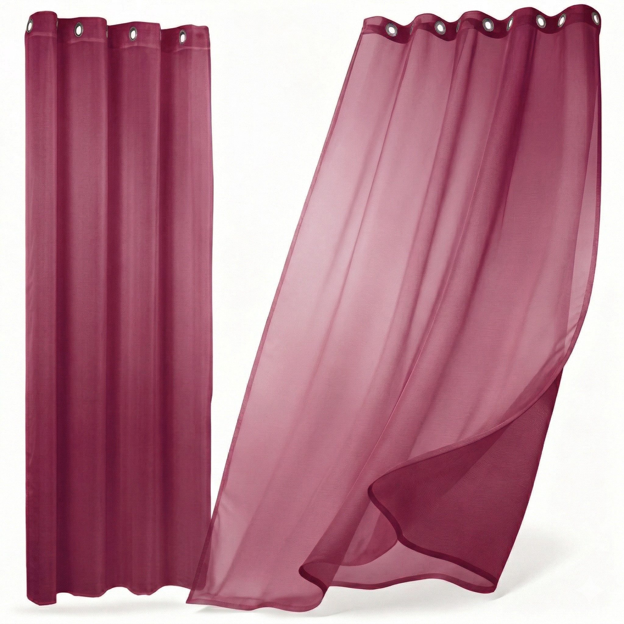 Beautex Gardine transparent Dolly, wählbar mit Kräusel- und Ösen- Aufhängung (2 St), Ösen, transparent
