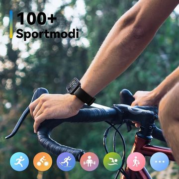 ENOMIR IDW19 Smartwatch (1.8 Zoll, Android/iOS), Smartwatch für Frauen: Bluetooth-Anrufe, 24H Herzfrequenz, wasserdicht