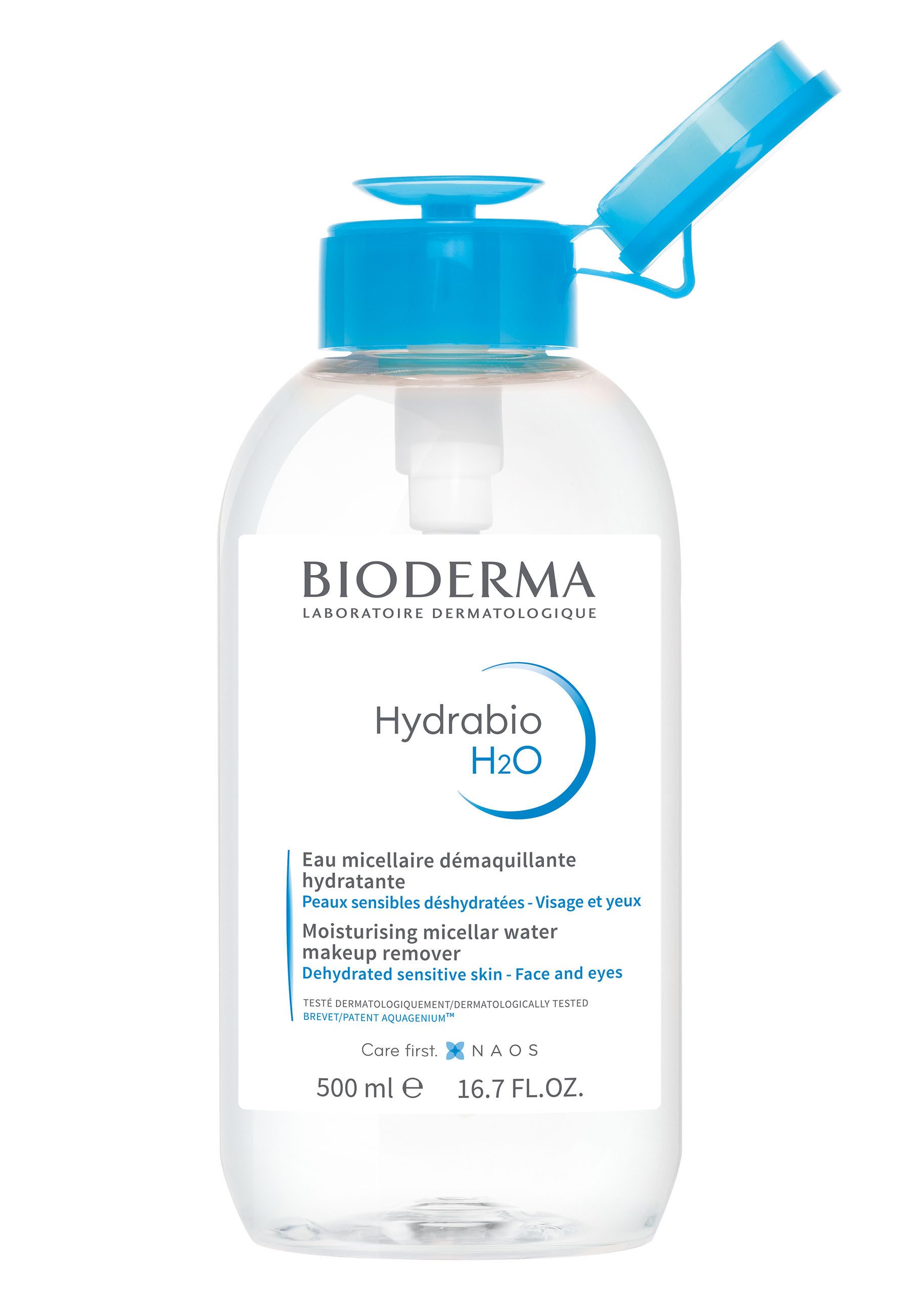 Bioderma Make-up-Entferner Hydrabio H2O Pump Mizellenwasser, Reinigung, Make-up-Entferner, Gesichtswasser - 3 in 1
