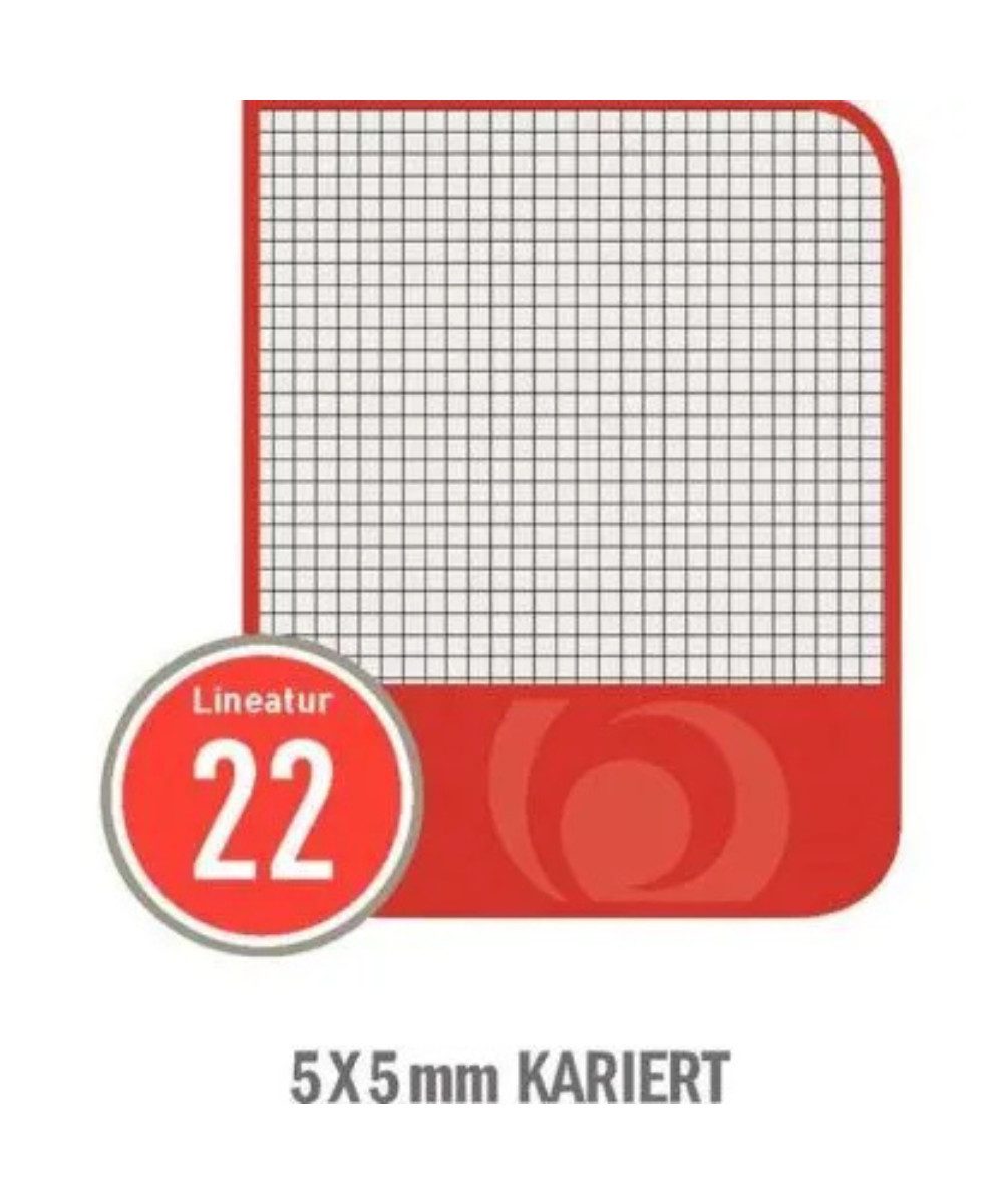 Herlitz Schulheft Herlitz Schulheft x-book 16 Blatt, kariert Lin 22, Starker Kartoneinband und gerundete Ecken