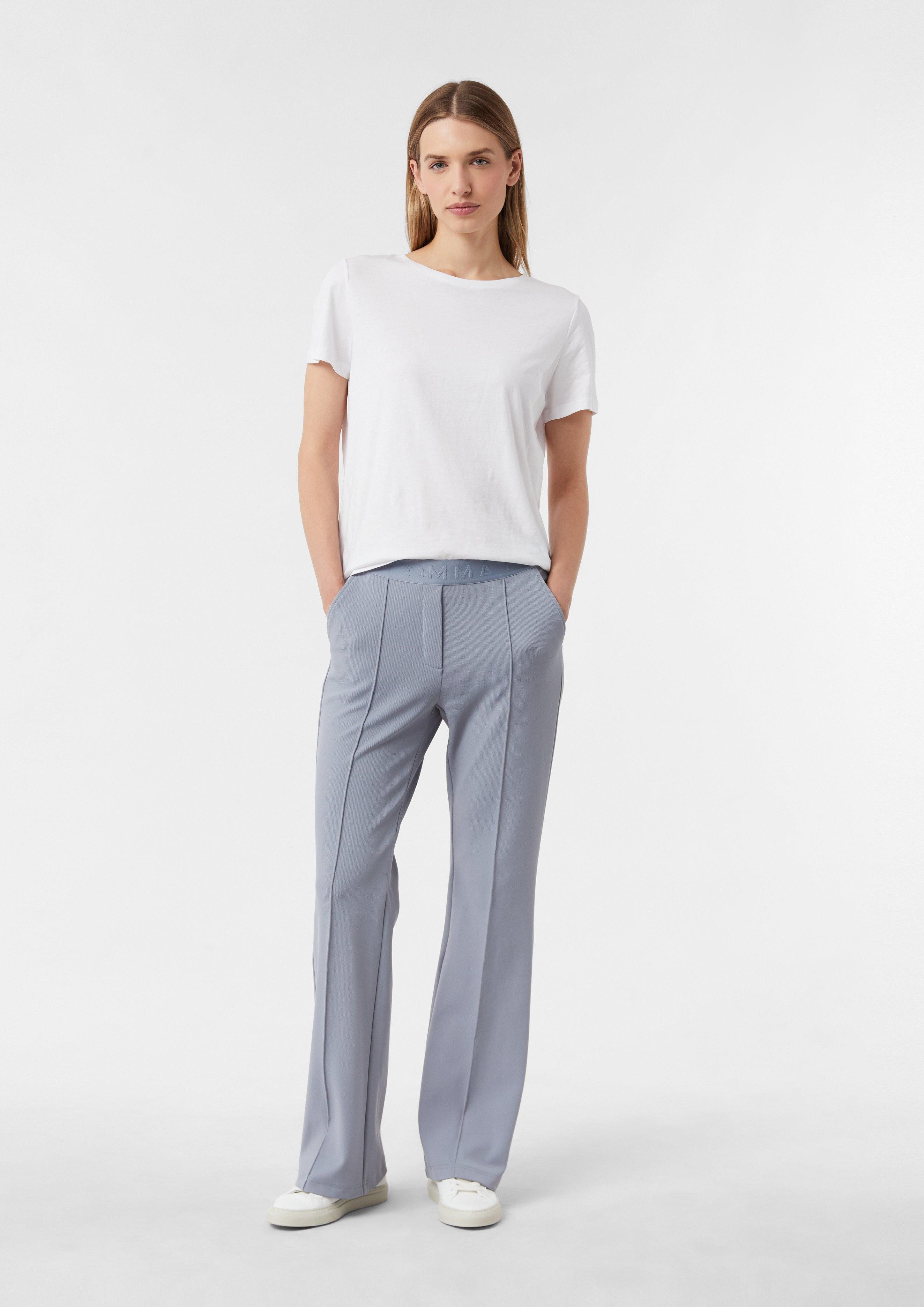 comma Stoffhose Elastische Twillhose mit Logobund günstig online kaufen