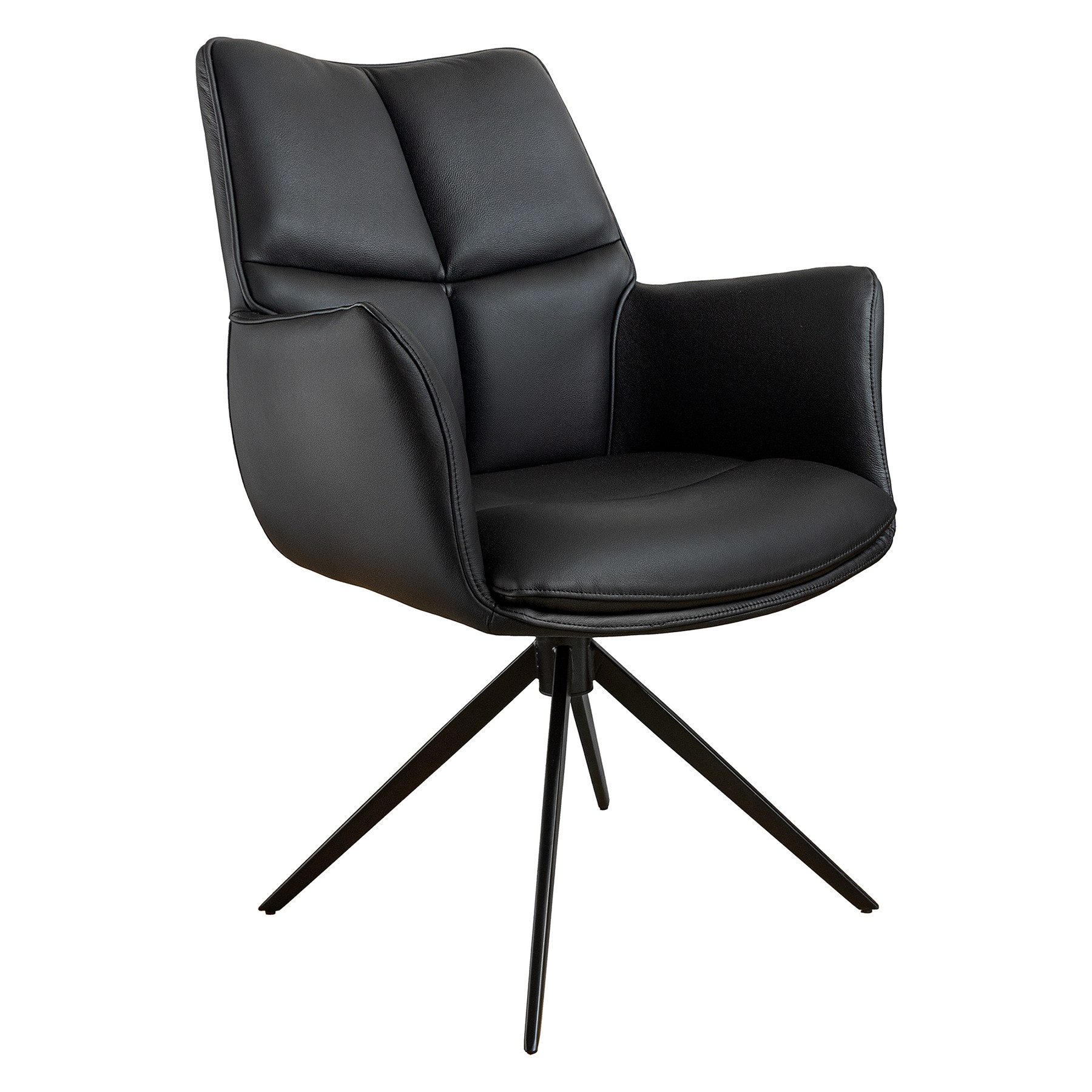 riess-ambiente Esszimmerstuhl PAPILLON schwarz · 360° drehbarer Stuhl mit E günstig online kaufen