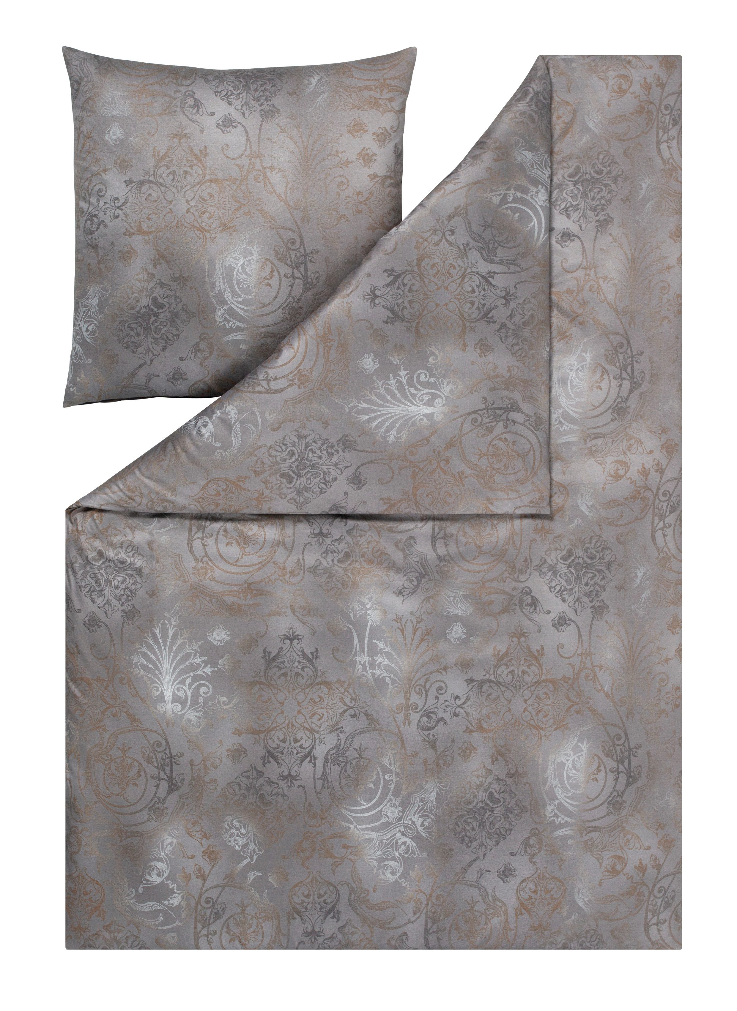 Estella Kissenhülle Jersey Kopfkissenbezüge Atelier Gregorio Ornament grau 40x80, (1 Stück), Kissenhülle Kopfkissenbezug Kissenbezug