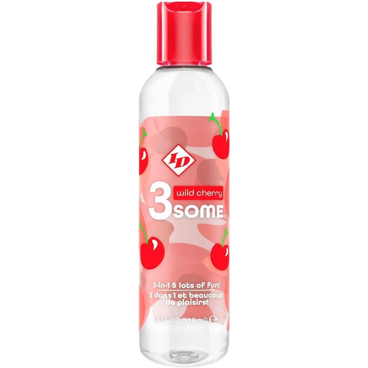 ID Lube Gleit- und Massagegel mit Flasche Wärme-Effekt - mit ID 118ml, Kirsch-Geschmack Wild 3some Cherry, und