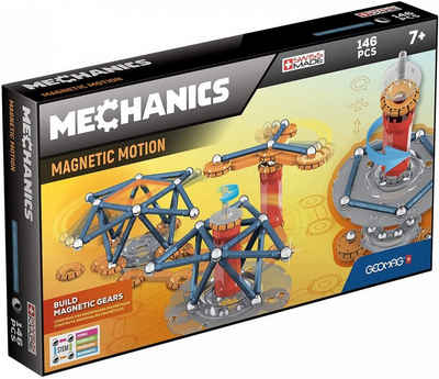 Geomag™ Magnetspielbausteine »Geomag MECHANICS Magnetic Motion 146-teilig Lern & Konstruktionsspiel, Mehrfarbig«, (Packung, 146 St)