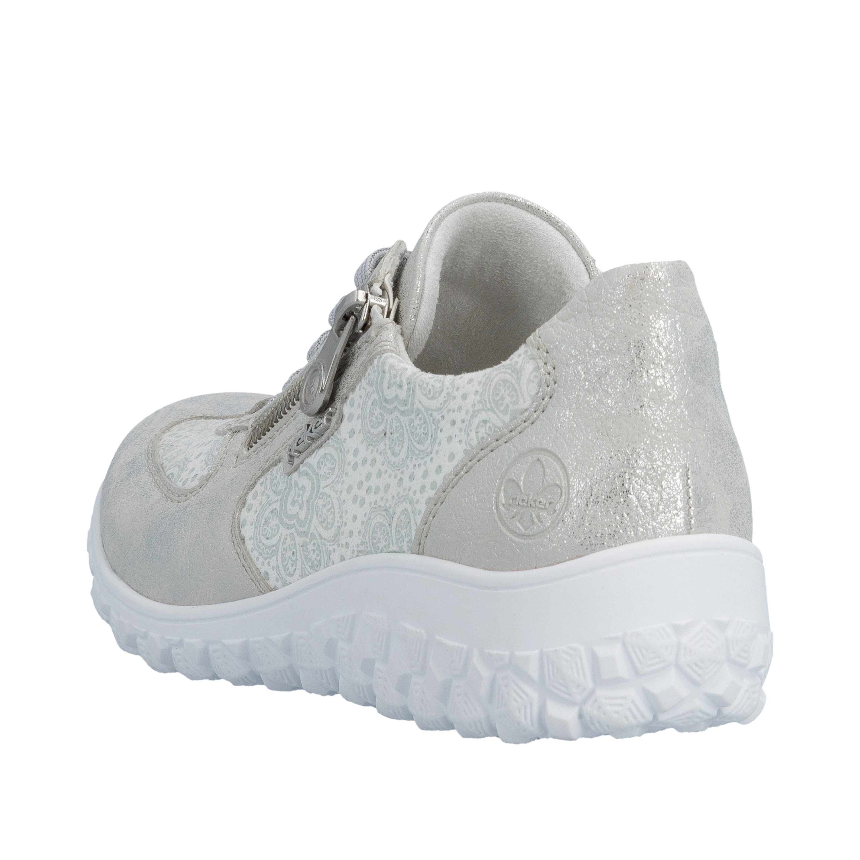 Rieker Sneaker Halbschuh, Schnürschuh, Freizeitsneaker mit floralem Muster