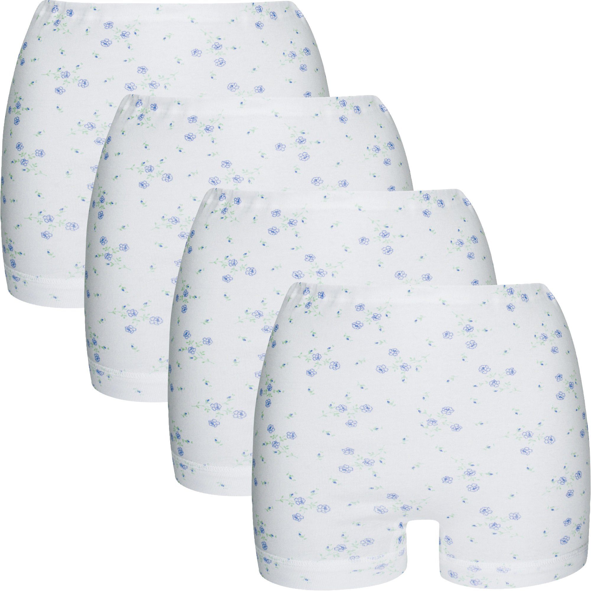 conta Jazz-Pants Slips Damen-Schlüpfer 4er-Pack Feinripp Blumen