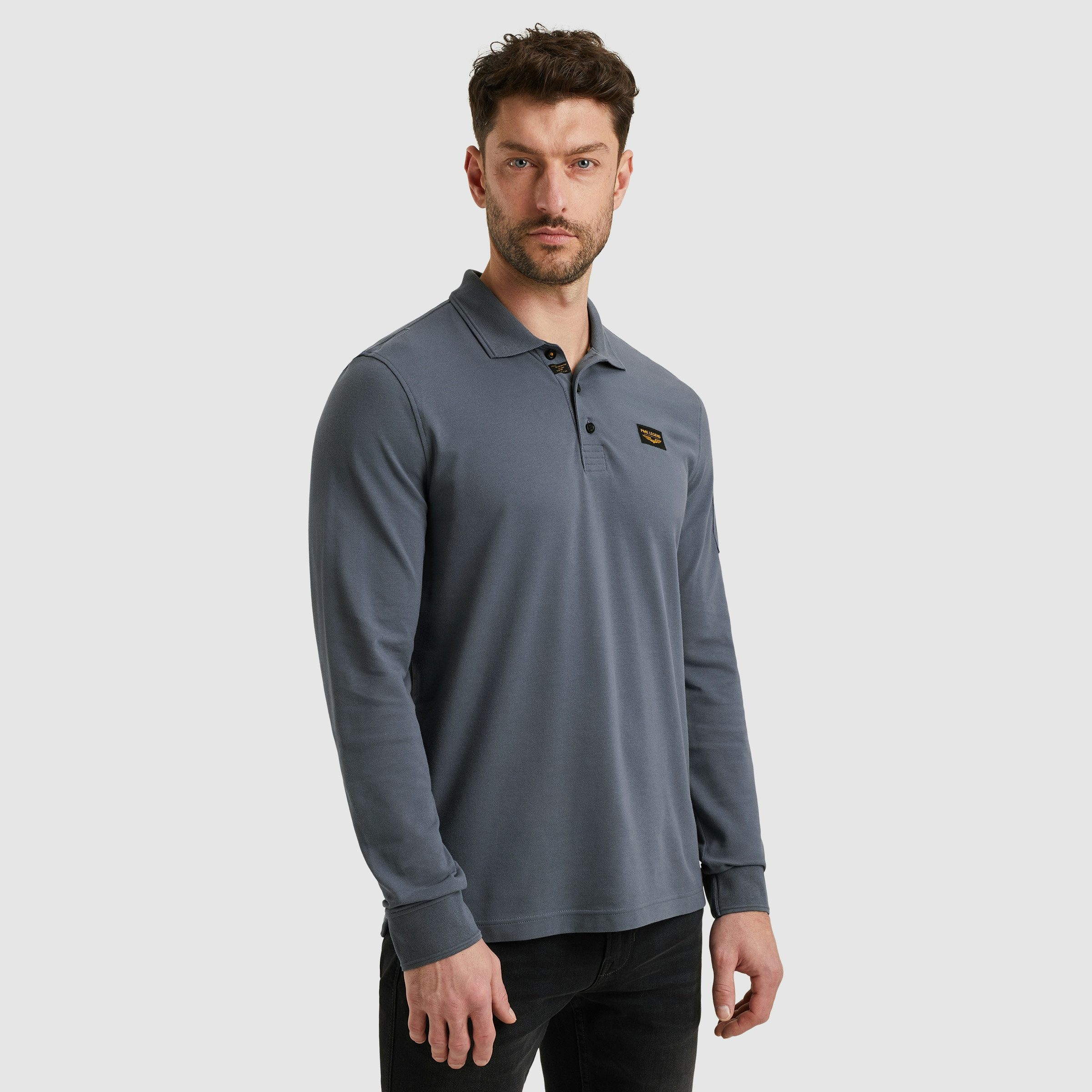 PME LEGEND Langarm-Poloshirt mit Logo Stickerei – Bild 2 von 5