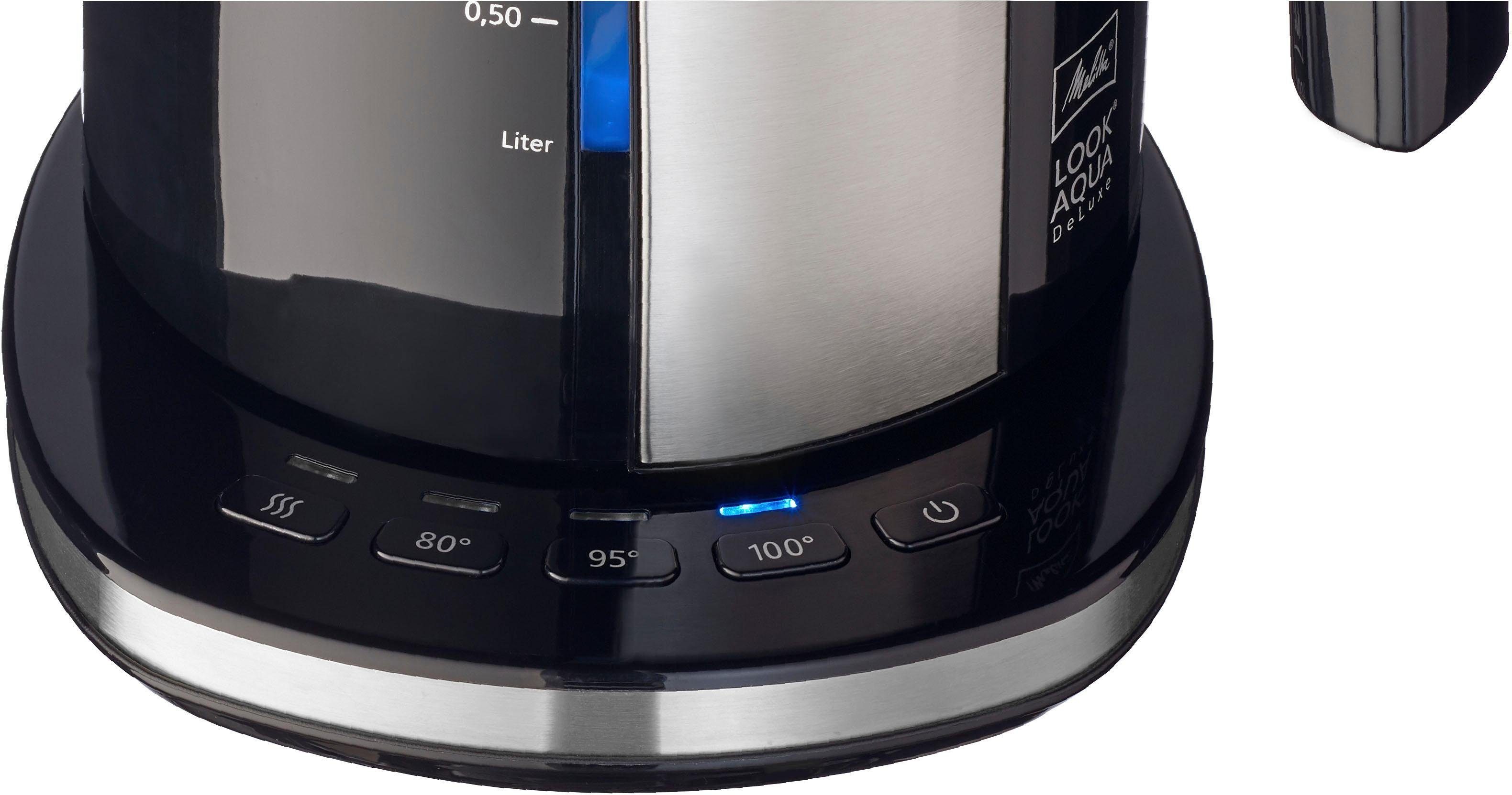 Melitta Wasserkocher Look Aqua Deluxe 1026-04, 1,7 l, 2400 W, Dreistufig einstellbare Temperatur (80°/95°/100) – Bild 4 von 5