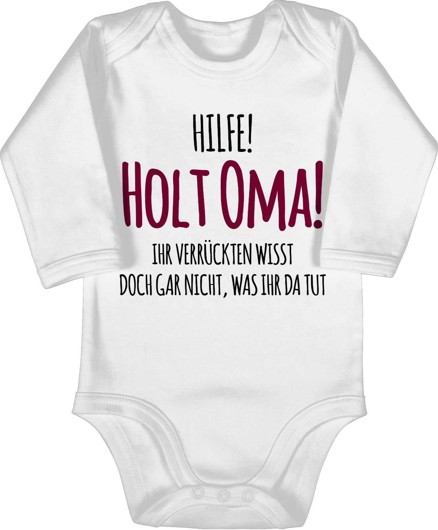 Shirtracer Shirtbody »Hilfe Holt Oma Statement Sprüche Baby Bio
