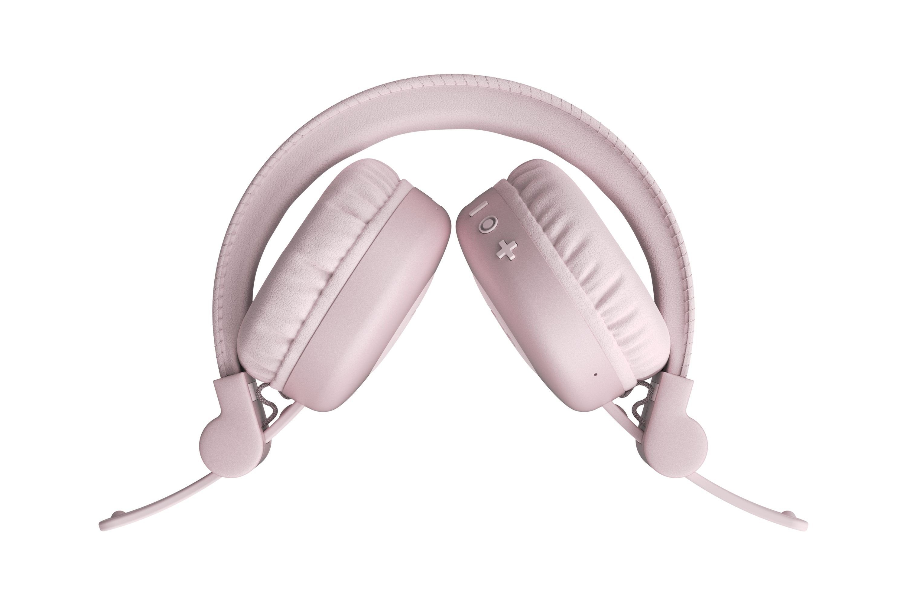 Kopfhörer Core Kabellose (Vintage-Retro-Design, Pink Stunden und Freiheit Smokey wireless Rebel mit Code leichtes Fresh´n Wiedergabezeit, Design) Faltbares 30