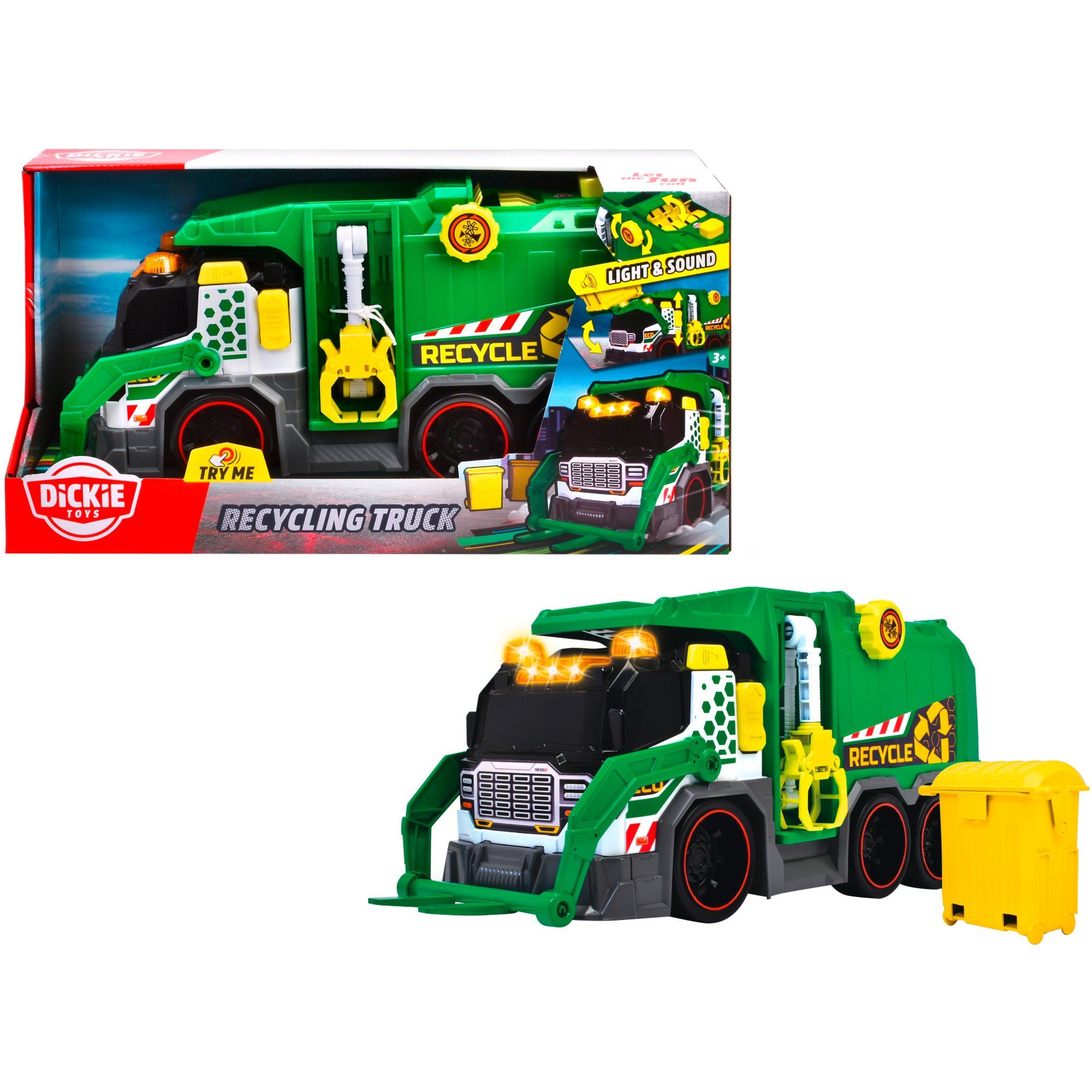 Dickie Toys Spielzeug-LKW Dickie Recycling Truck, Spielfahrzeug