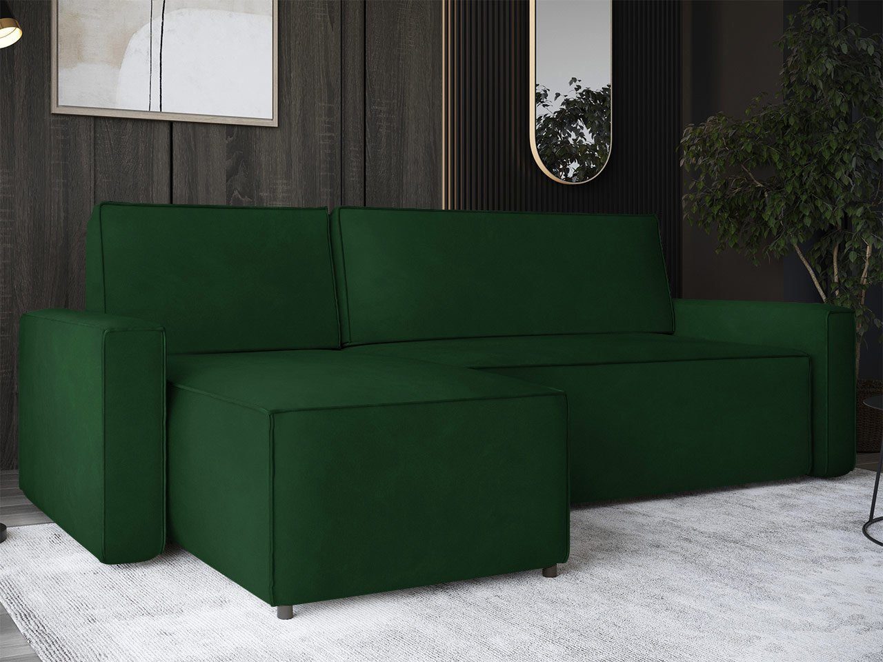 MIRJAN24 Ecksofa Madryt, mit Schlaffunktion und Bettkasten, L-Form Couch mit Bettfunktion Manila 35