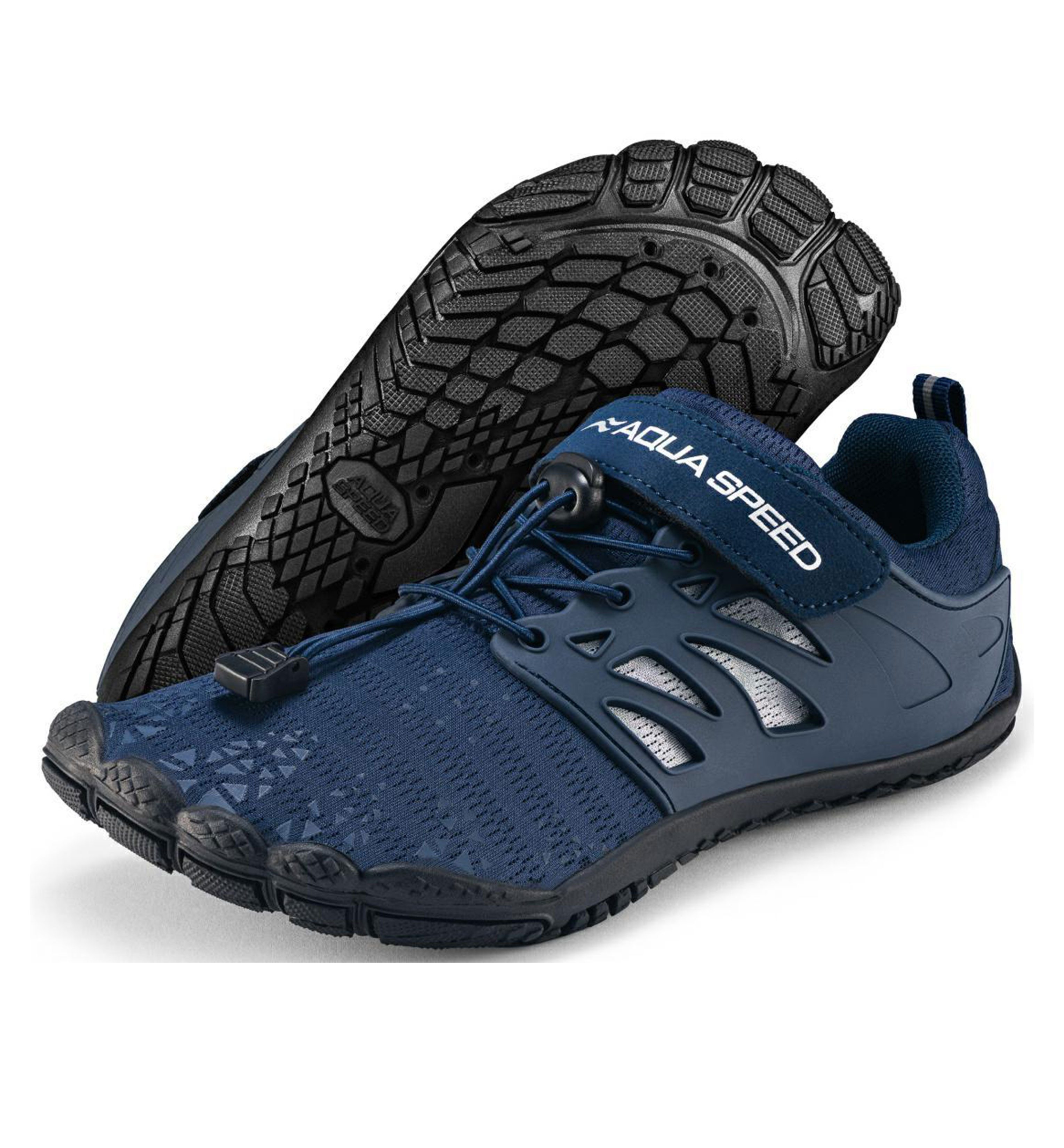Aqua Speed Taipan Aqua Кроссовки Gr. 37 – Navy + Handtuch inklusive Wasserschuh (Thermentaugliche Wasserschuhe – barfuß tragbar & schnell trocken) Ideal für Sauna & Therme – Hygienisch, kompakt & sofort trocken