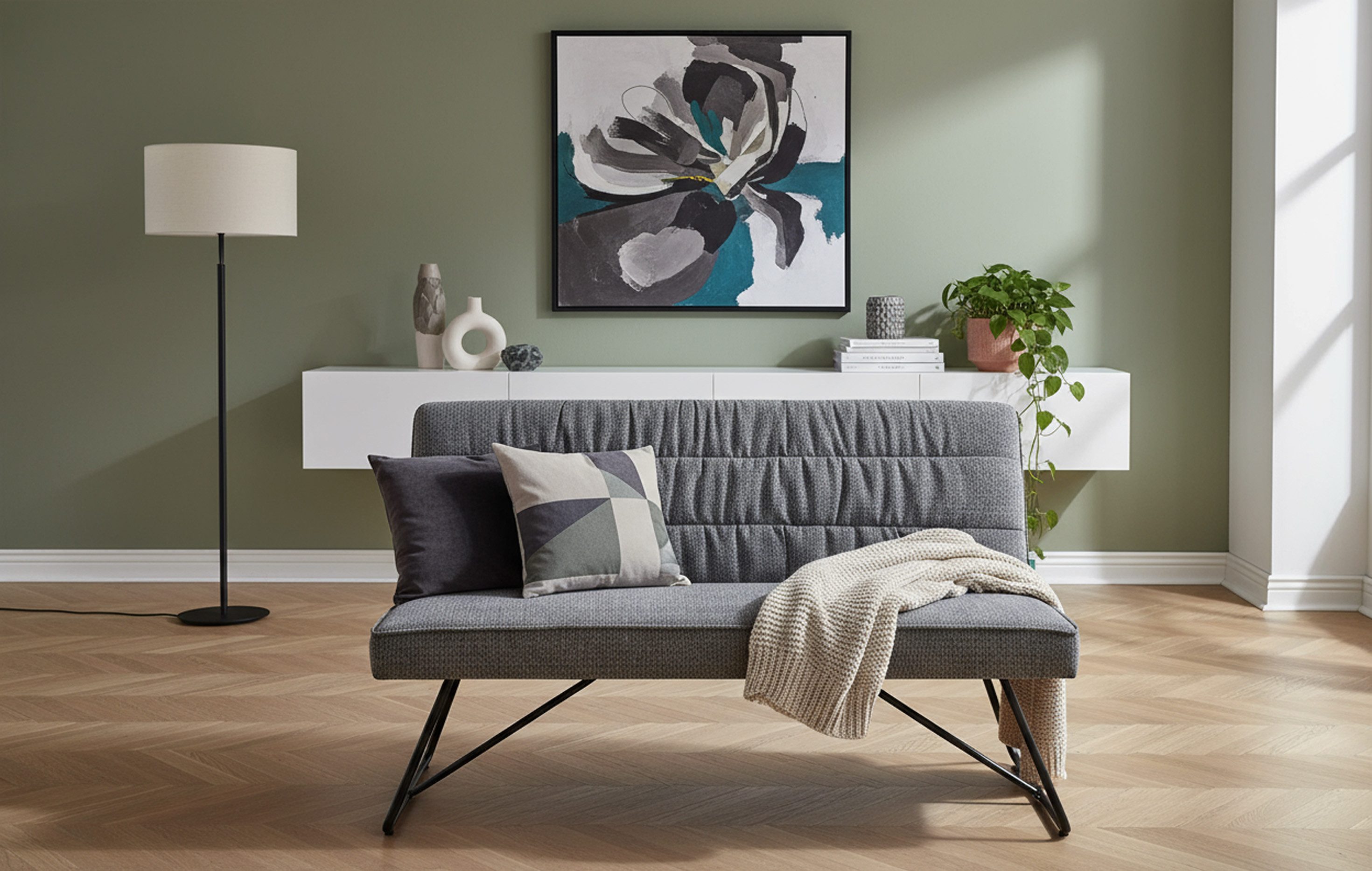 DUBI Möbel Essbank HANNAH, Federkernbox gepolstert, mit Rückenlehne, 140/160cm, Metallgestell