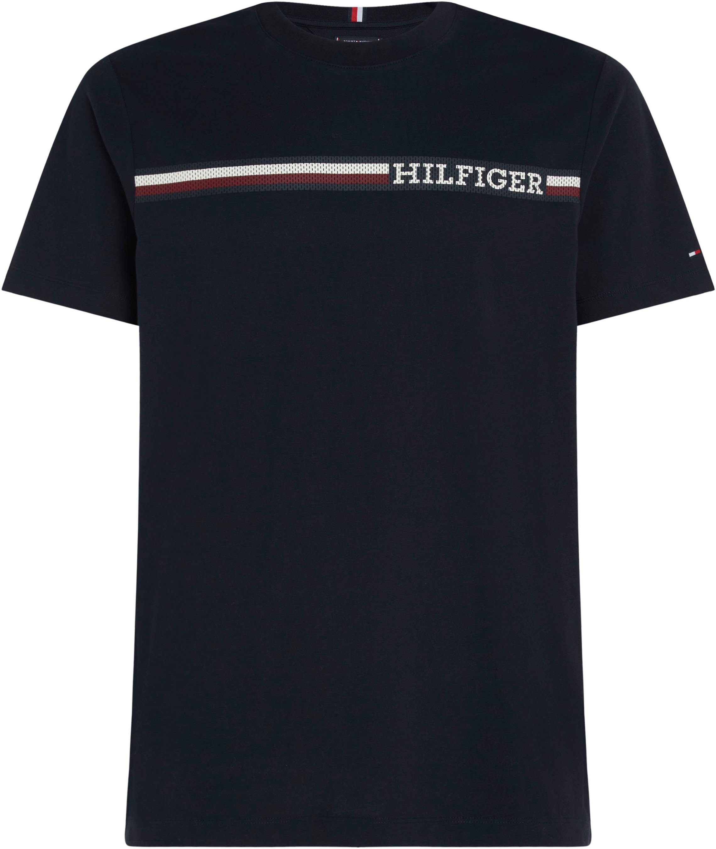 Tommy Hilfiger Big & Tall T-Shirt BT-MONOTYPE CHEST STRIPE TEE-B Desert Sky | T-Shirts