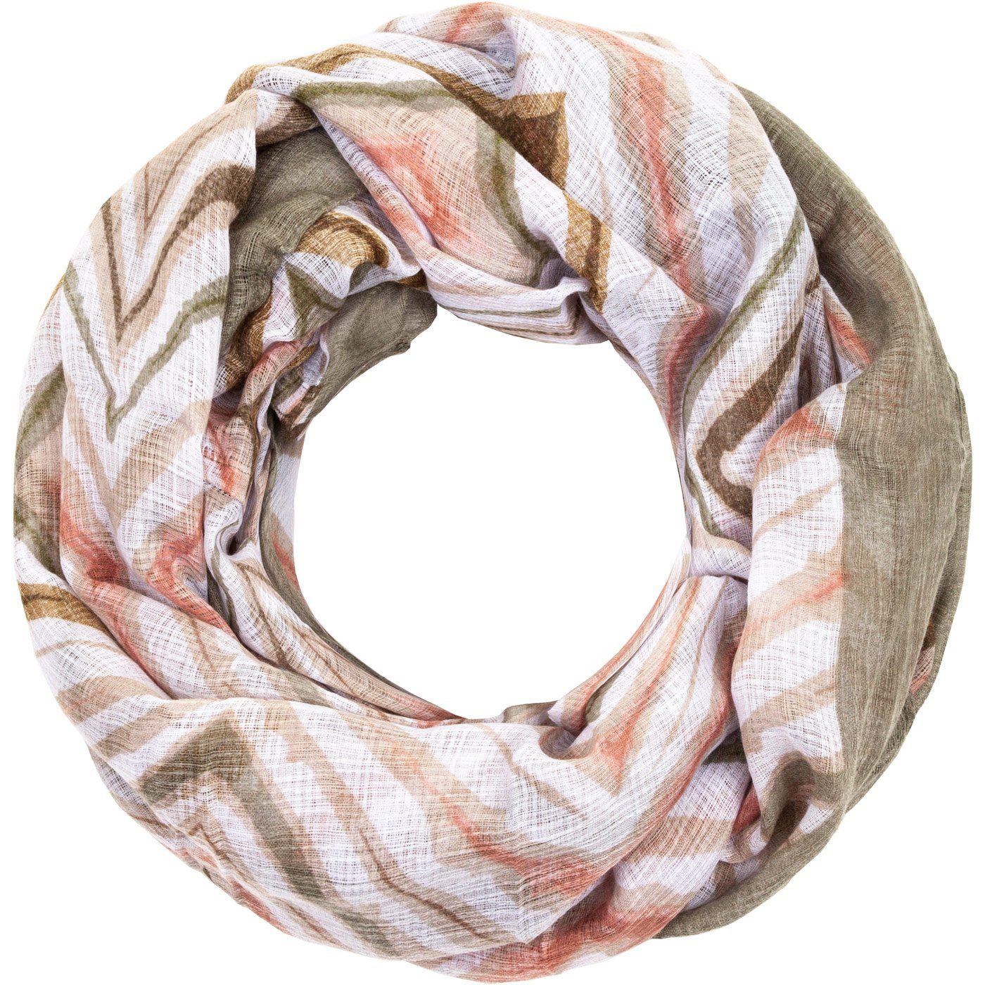 Faera Loop, Damen Schal gemustert weicher und leichter Damen Loop Rundschal günstig online kaufen