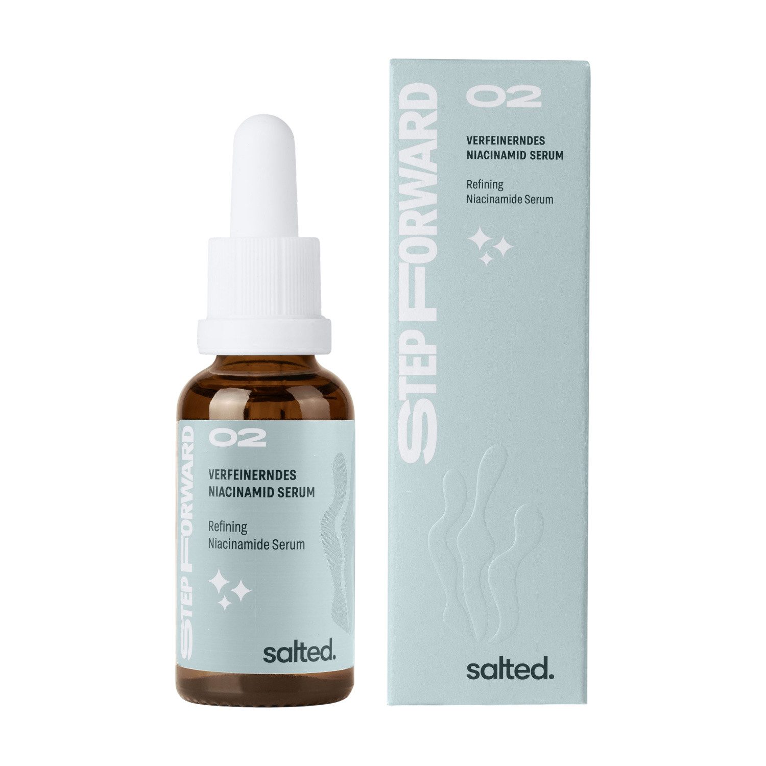 salted. Gesichtsserum Verfeinerndes Niacinamid Serum, ohne Duft, hautbildverfeinernd