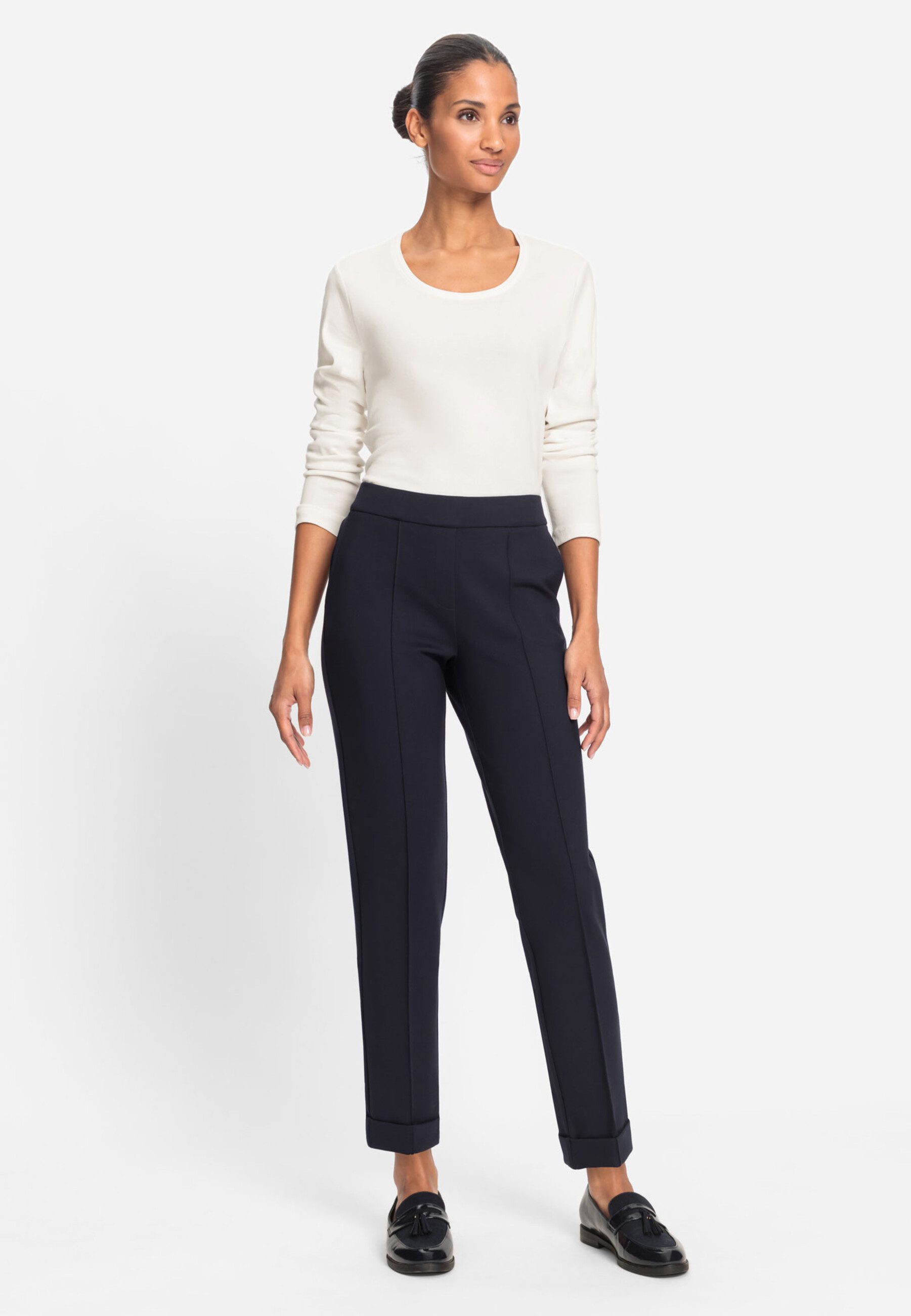 Olsen Stoffhose Hose zum Reinschlüpfen
