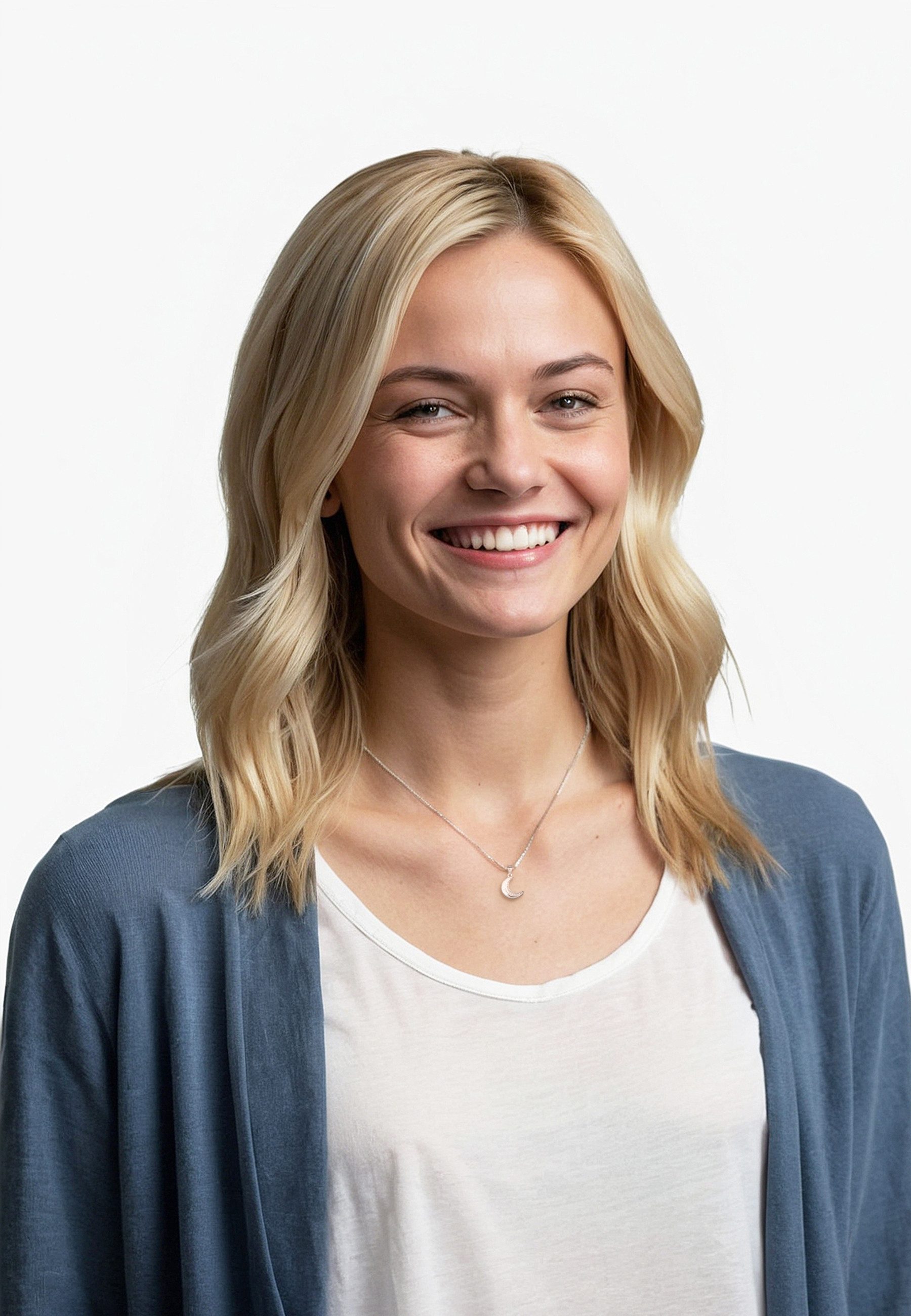 Sofia Milani Kette mit Anhänger Mond, 925 Silber Damen Schmuck - N0445 günstig online kaufen