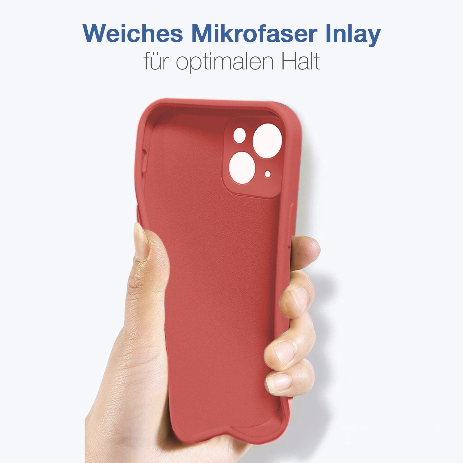 Tec-Expert Handyhülle SoftGrip Cover Hülle für Apple iPhone 15 6.1 Zoll, 6.1, Schutzhülle mit Soft Touch Oberfläche für Apple iPhone 15