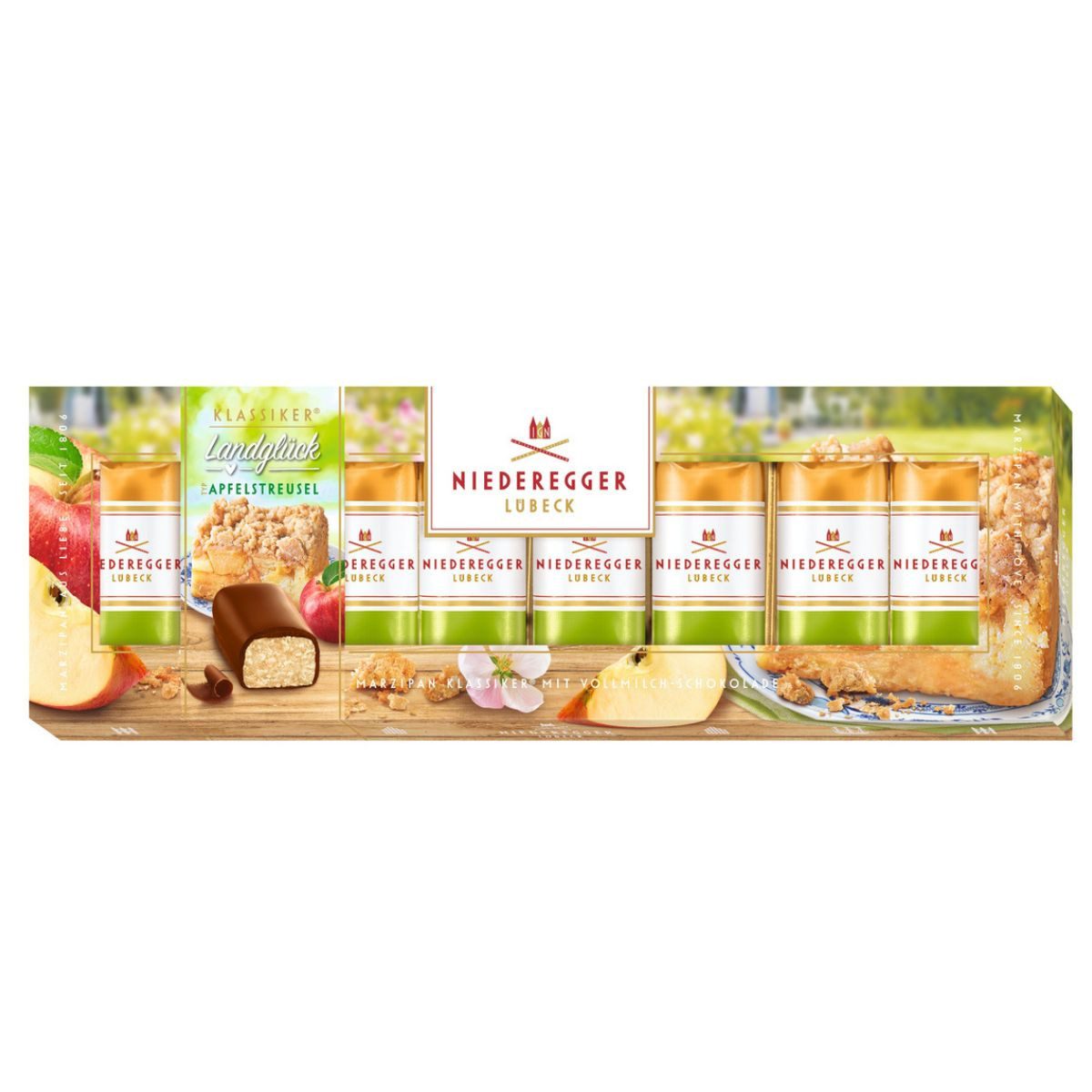 Niederegger Süßigkeit Marzipan Klassiker® »Apfel-Streusel«, 100 g, Niederegger, 100 g