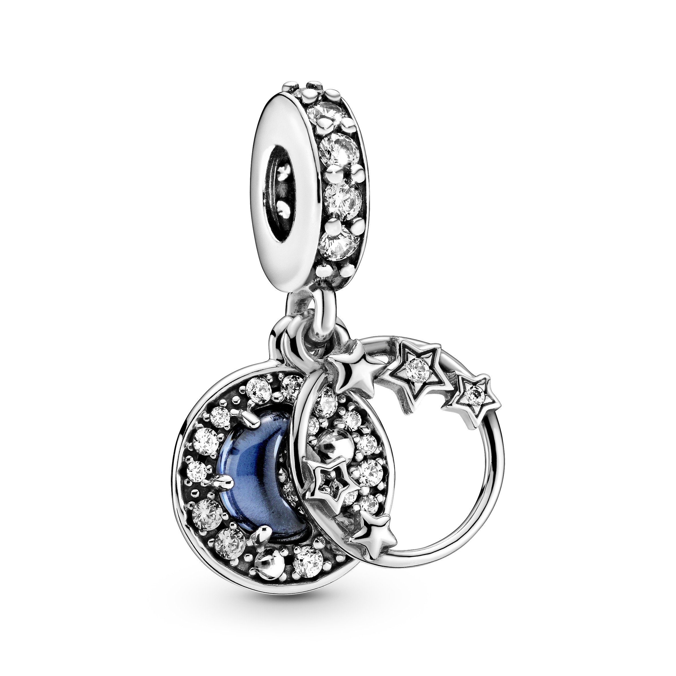 Pandora Kettenanhänger Pandora Charm Damen 799216C01 Silber Nachthimmel Halbmond & Sterne