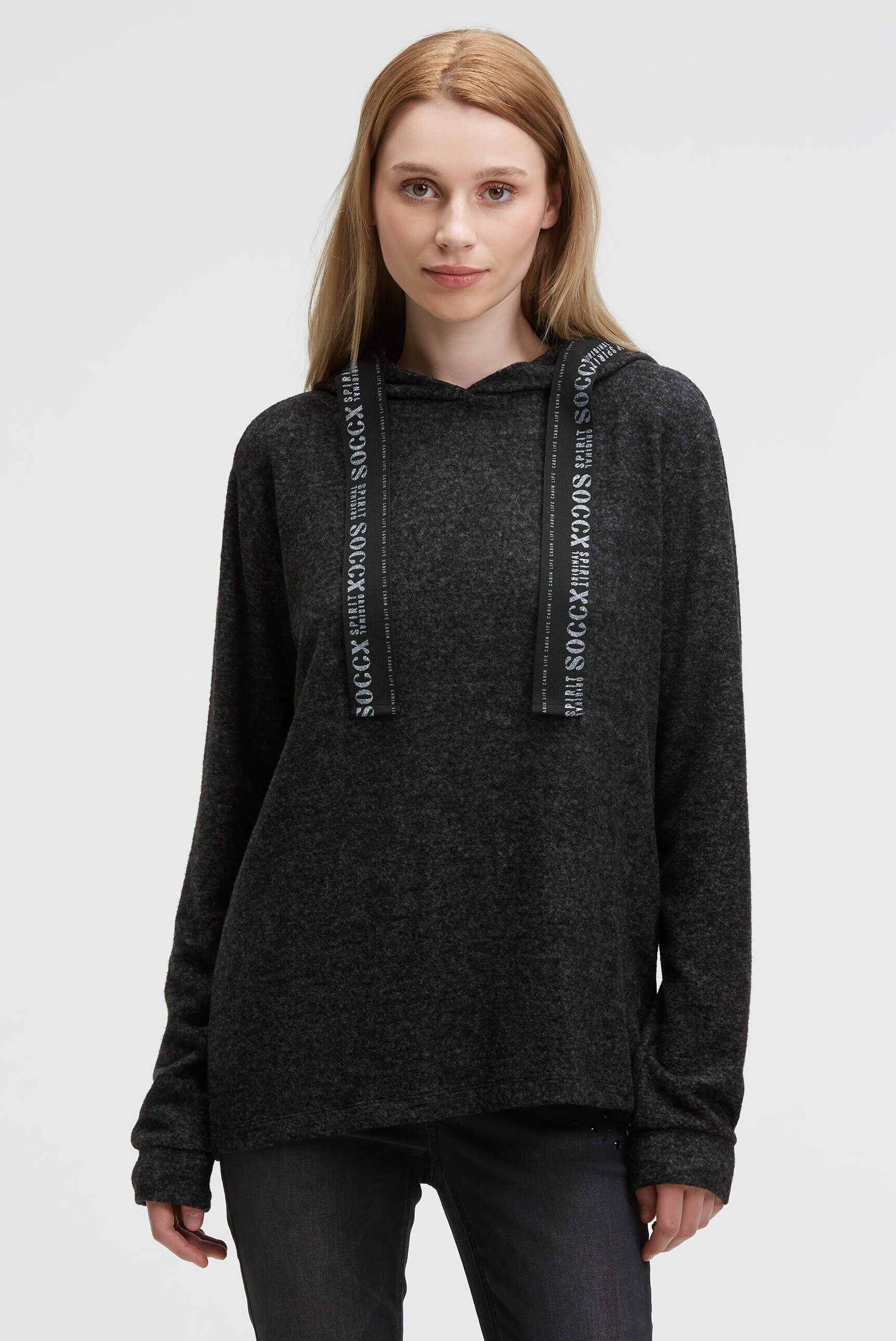 SOCCX Kapuzenpullover aus Feinstrick günstig online kaufen