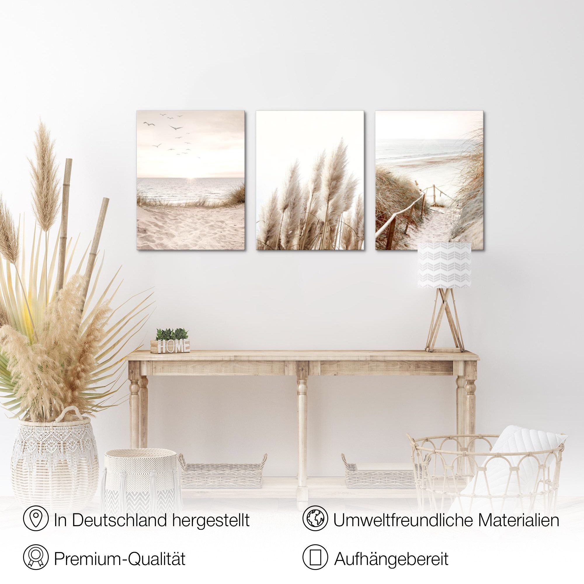 Novart Wandbild Wandbilder Boho Wohnzimmer Schlafzimmer Landhaus Deko, Boho