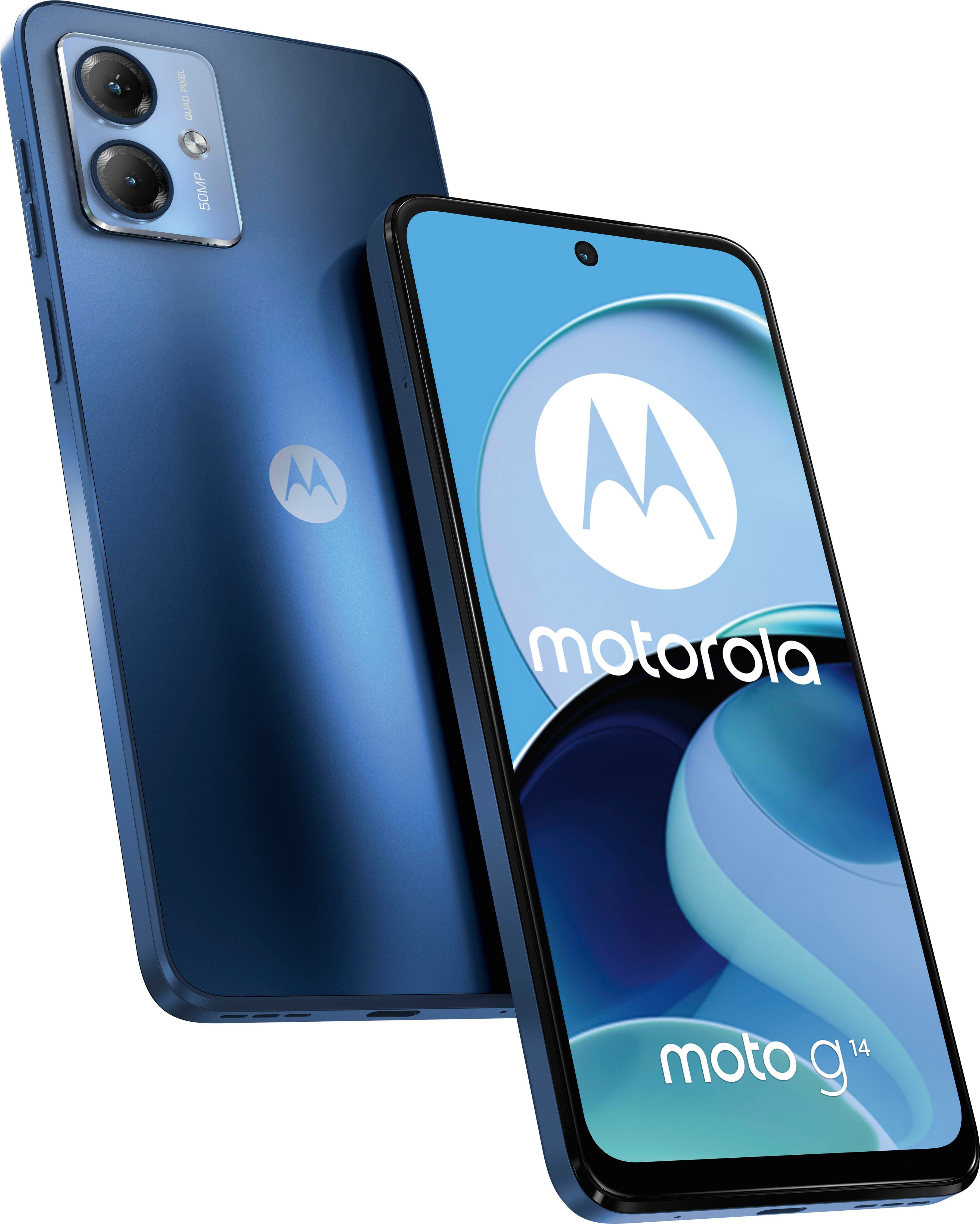 Motorola Sky MP Blue cm/6,5 (16,51 Smartphone GB moto Zoll, Speicherplatz, 128 50 g14 Kamera)