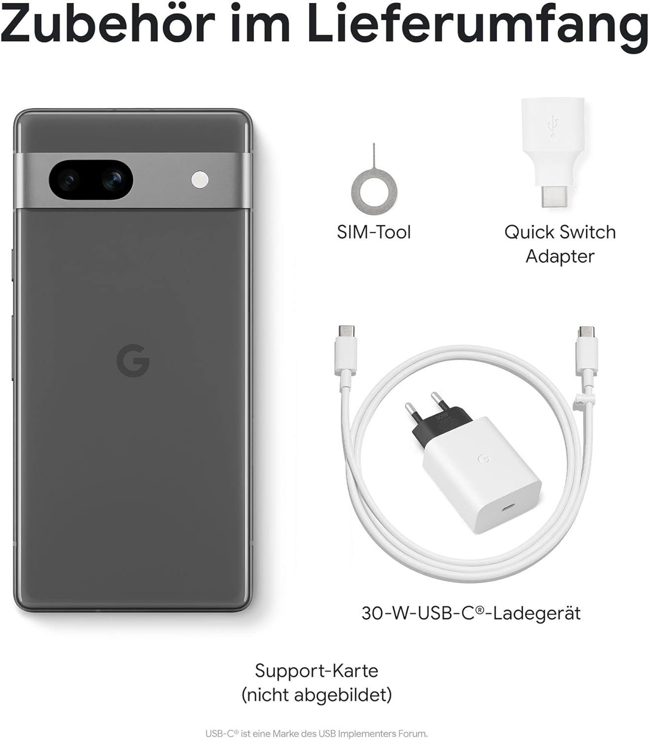 Google Pixel 7a - Dual Sim - 5G - ohne Simlock - Android Smartphone (15,20 cm/6.1 Zoll, 64 MP Kamera, Dual Kamera Handy)