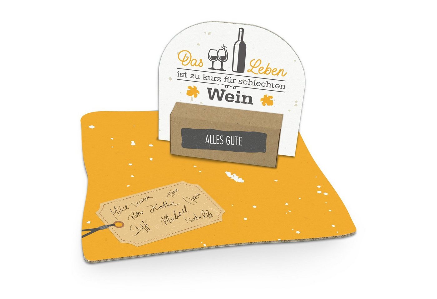 Thumbnail - itenga Grußkarten itenga Geldgeschenkverpackung Das Leben ist zu kurz (Motiv 122) Bodenp
