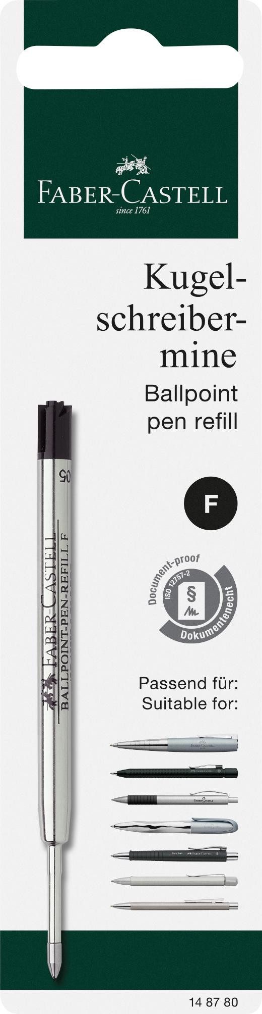 Faber-Castell Kugelschreibermine Faber Castell Kugelschreibermine F schwarz Blister