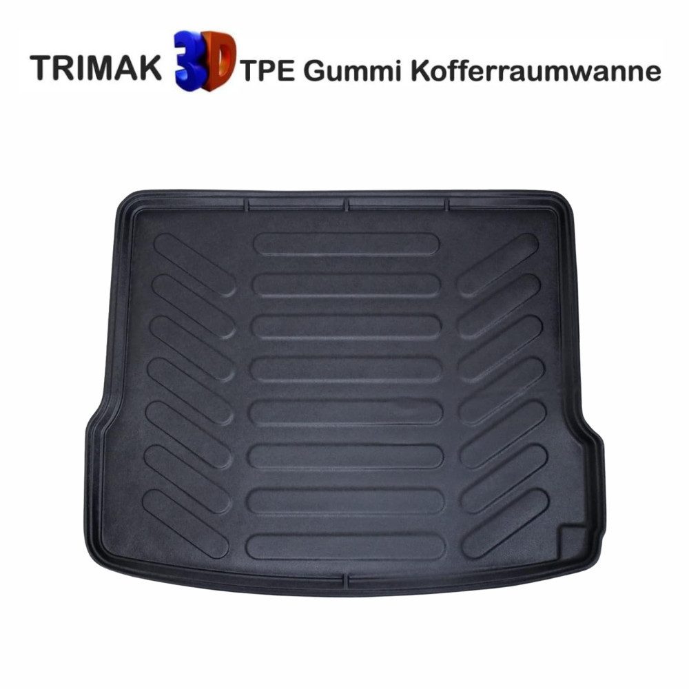 Trimak Passform-Fußmatten Oder Kofferraumwanne Oder Set kompatibel mit Audi Q7, Audi Q7 4M ab 2015 Kofferraummatte TPE Antirutschmatte Schutzmatte