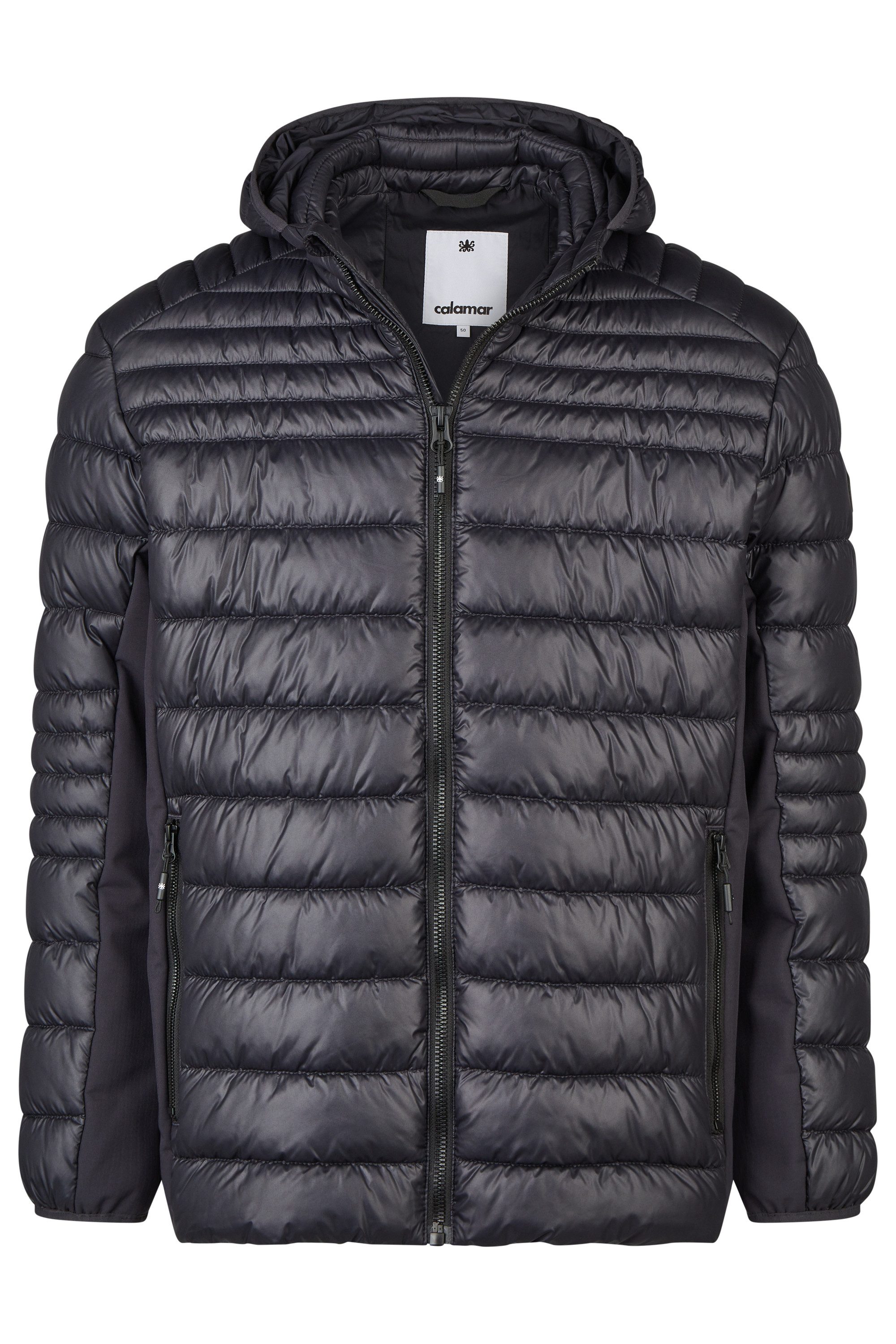 Calamar Steppjacke Wattierte Material Mix Jacke mit Kapuze
